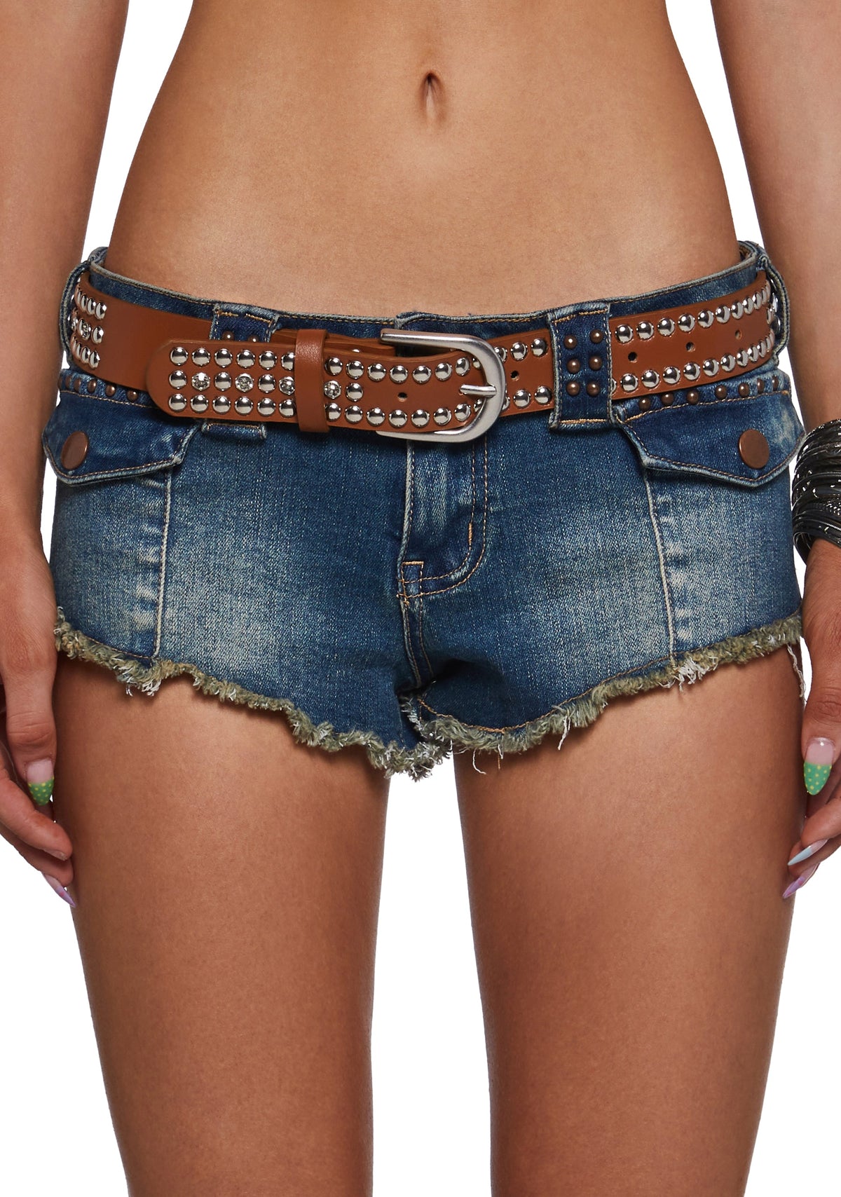 Music Choice Studded Belt - Brown