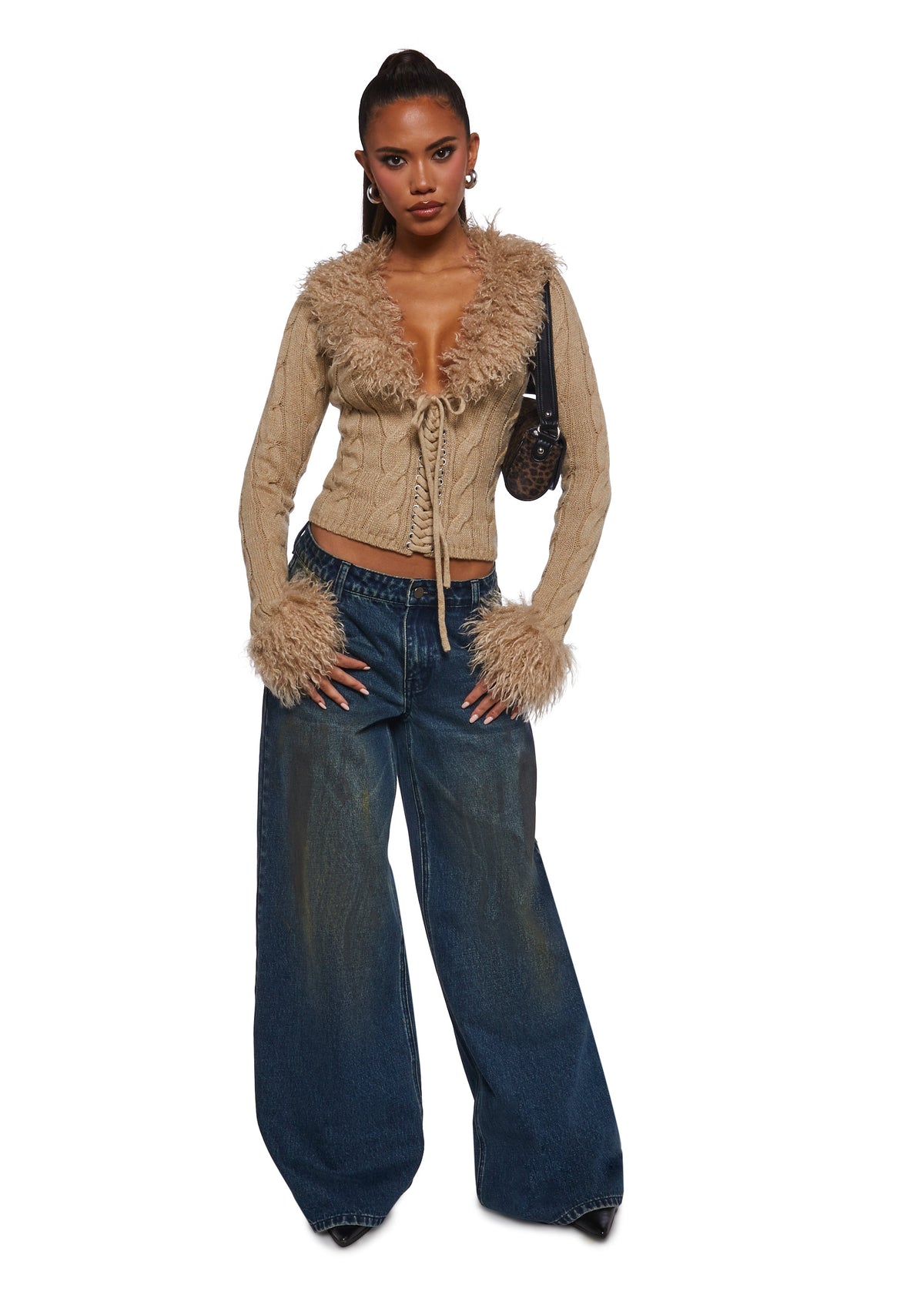 Covet Cable Knit Cardigan - Off White