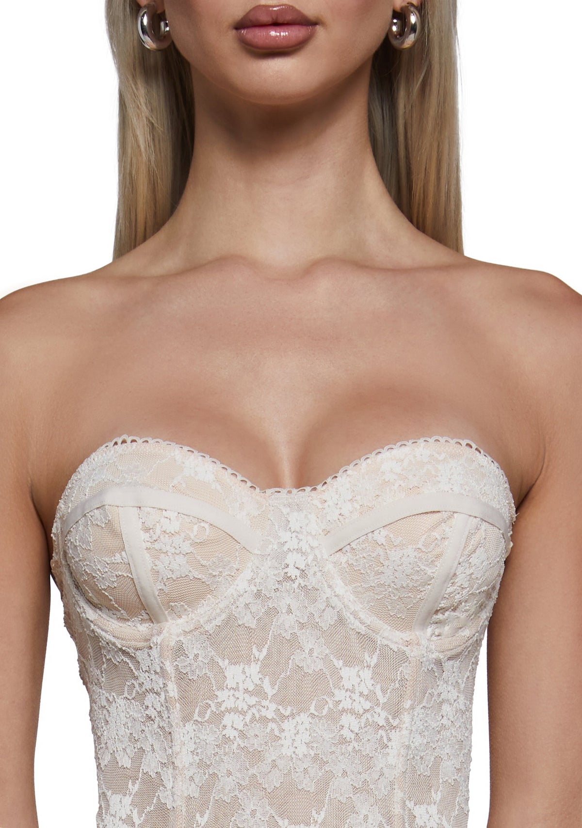 Total Siren Lace Corset Top - Ivory