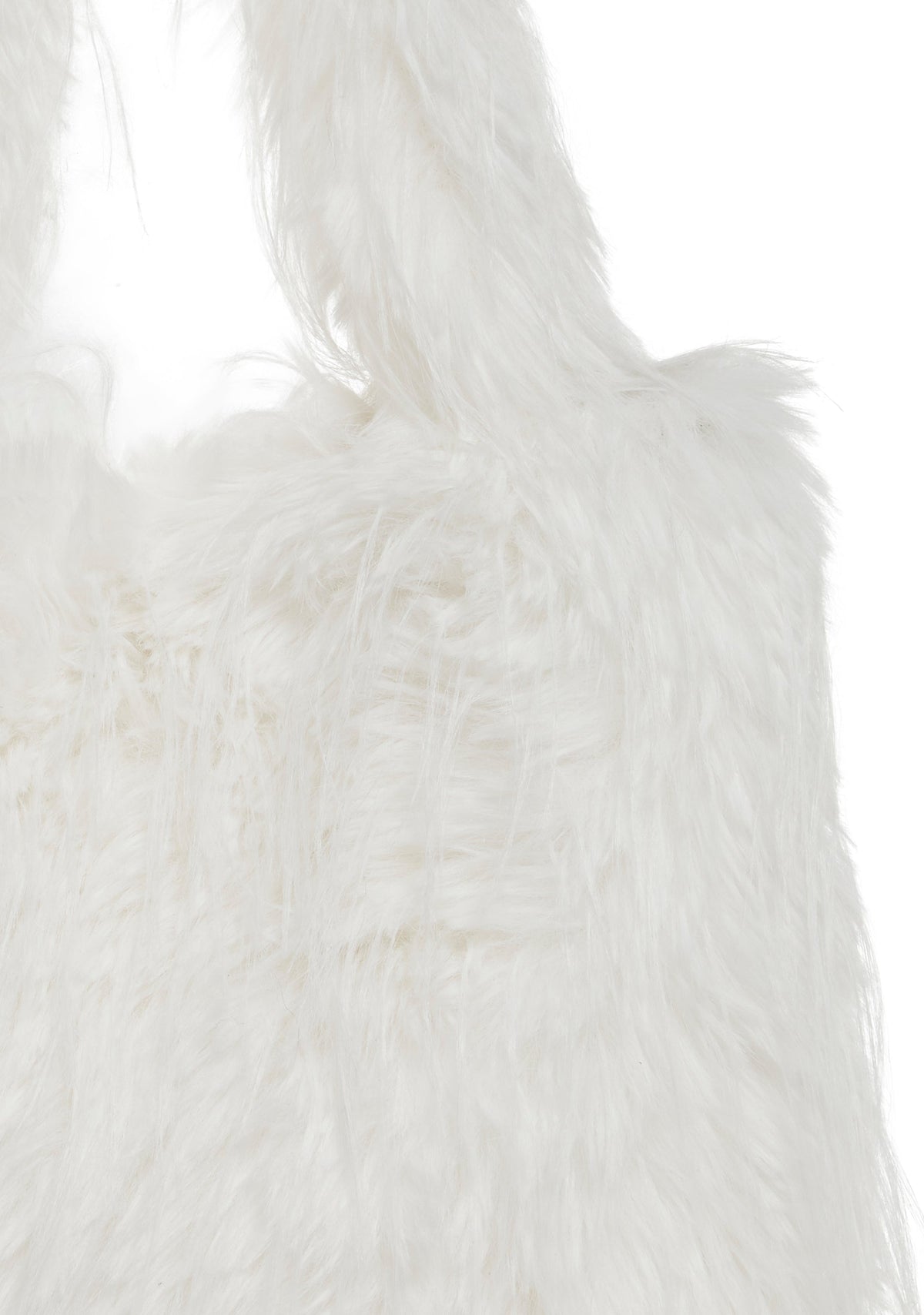 Star Dream Faux Fur Shoulder Bag - White