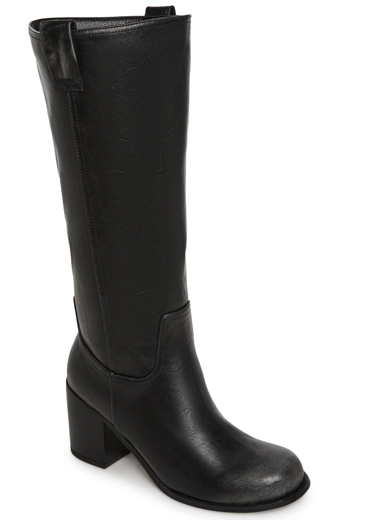 Luster Vegan Leather Boots - Black