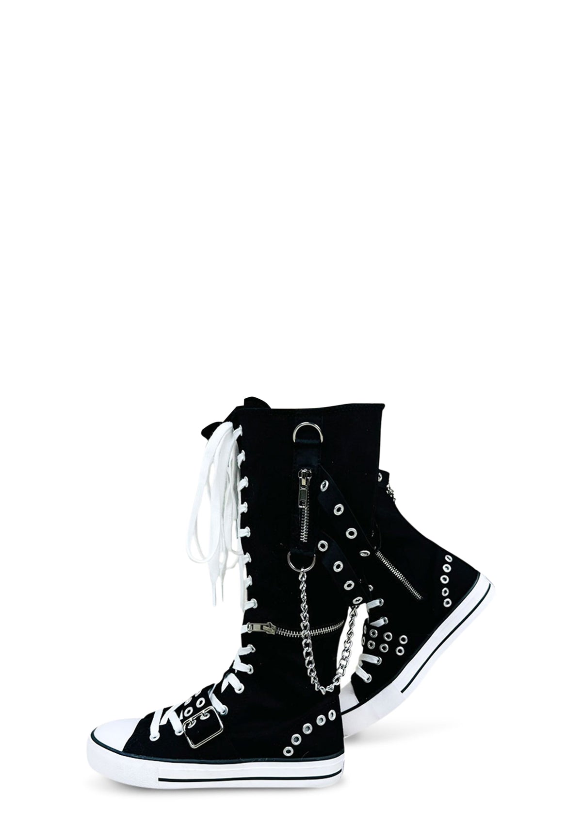 Rawr XD OG Knee High Sneakers - Black/White