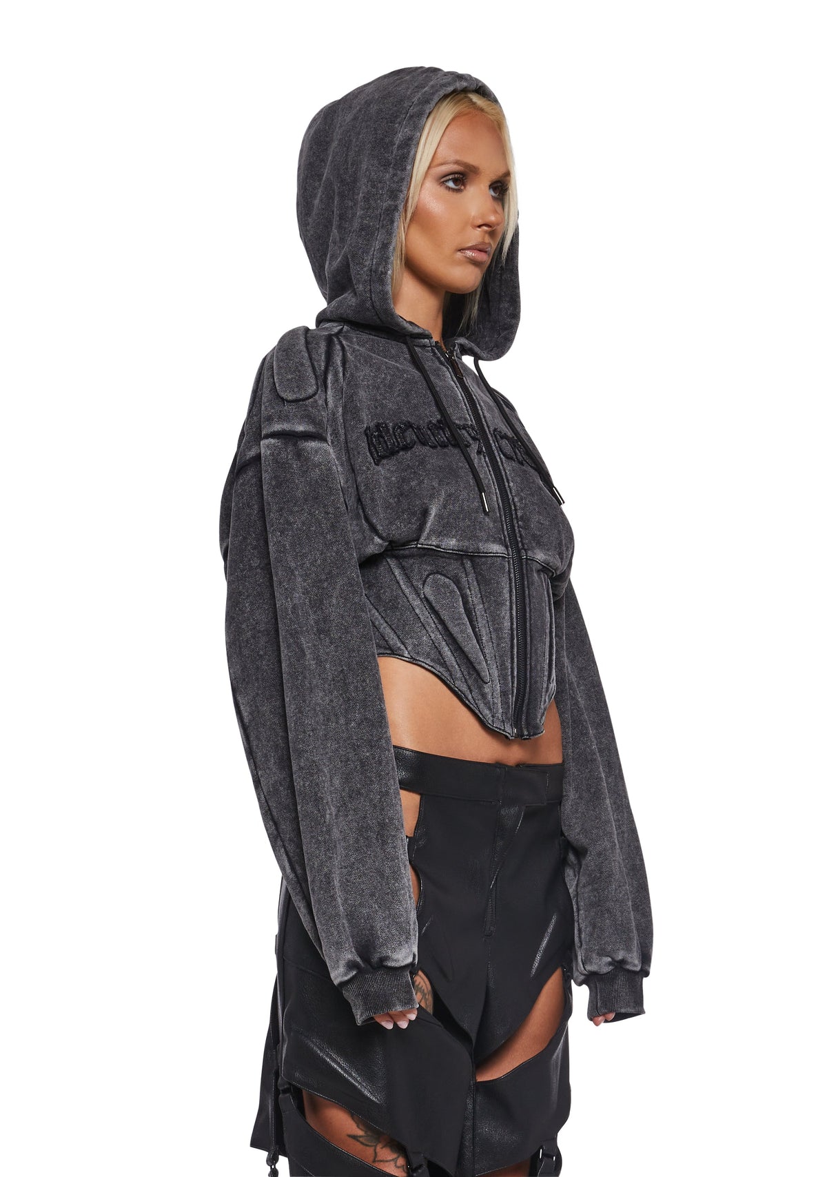 Sweat Corset Zip Hoodie