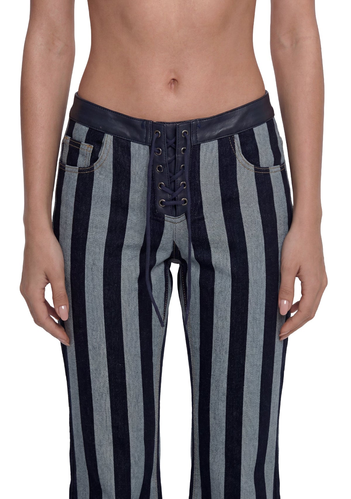 Circus Stripe Low Waisted Jeans