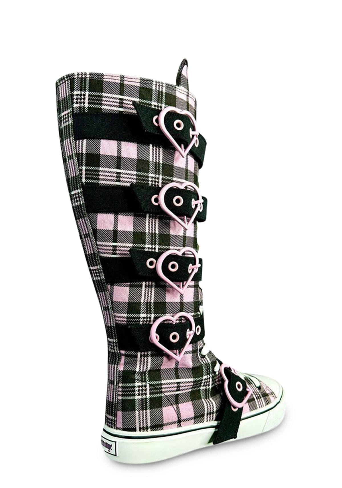 Rawr XD Plaid Knee High Sneakers - Pink
