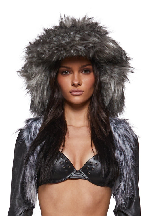 Flirty Fuzzy Bucket Hat - Gray