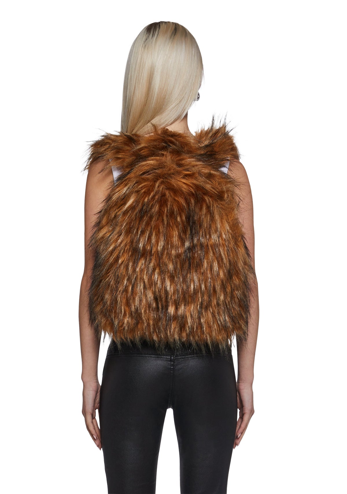 Rosy Roam Faux Fur Backpack - Brown