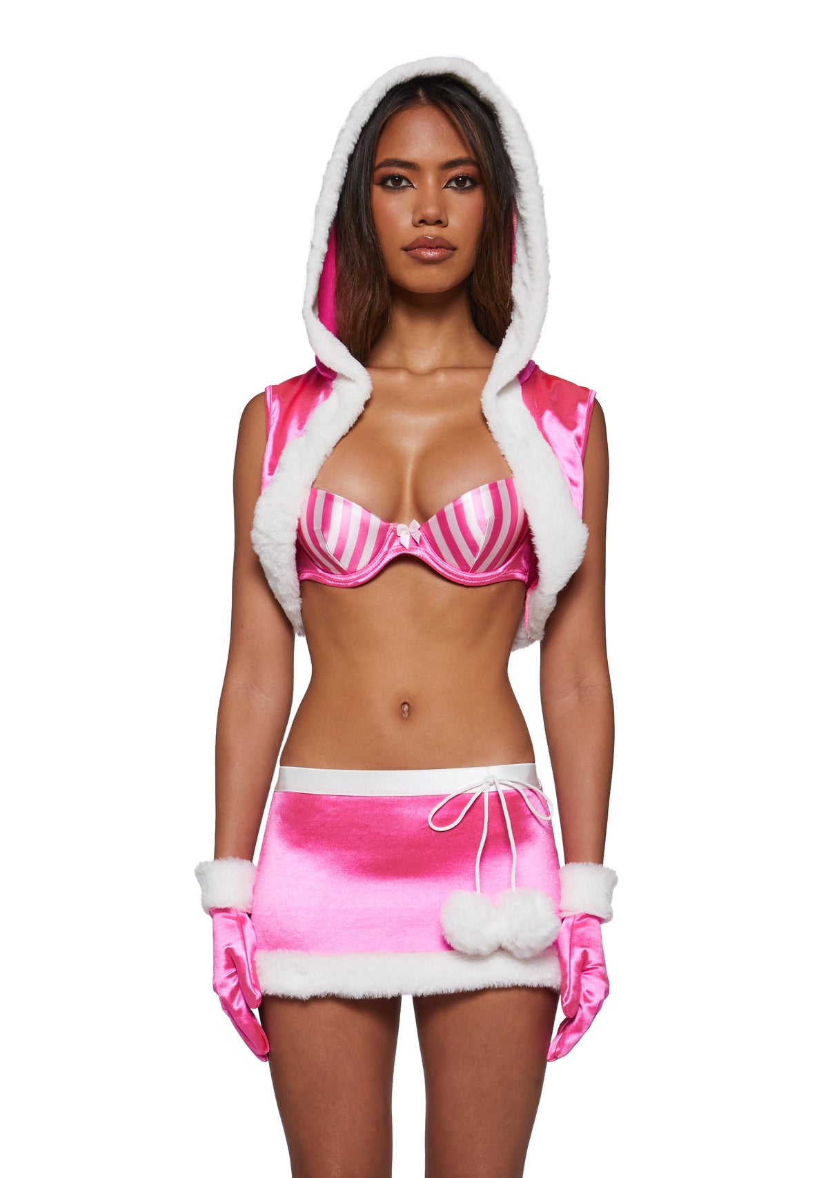 Y2K Runway Pink Santa Costume