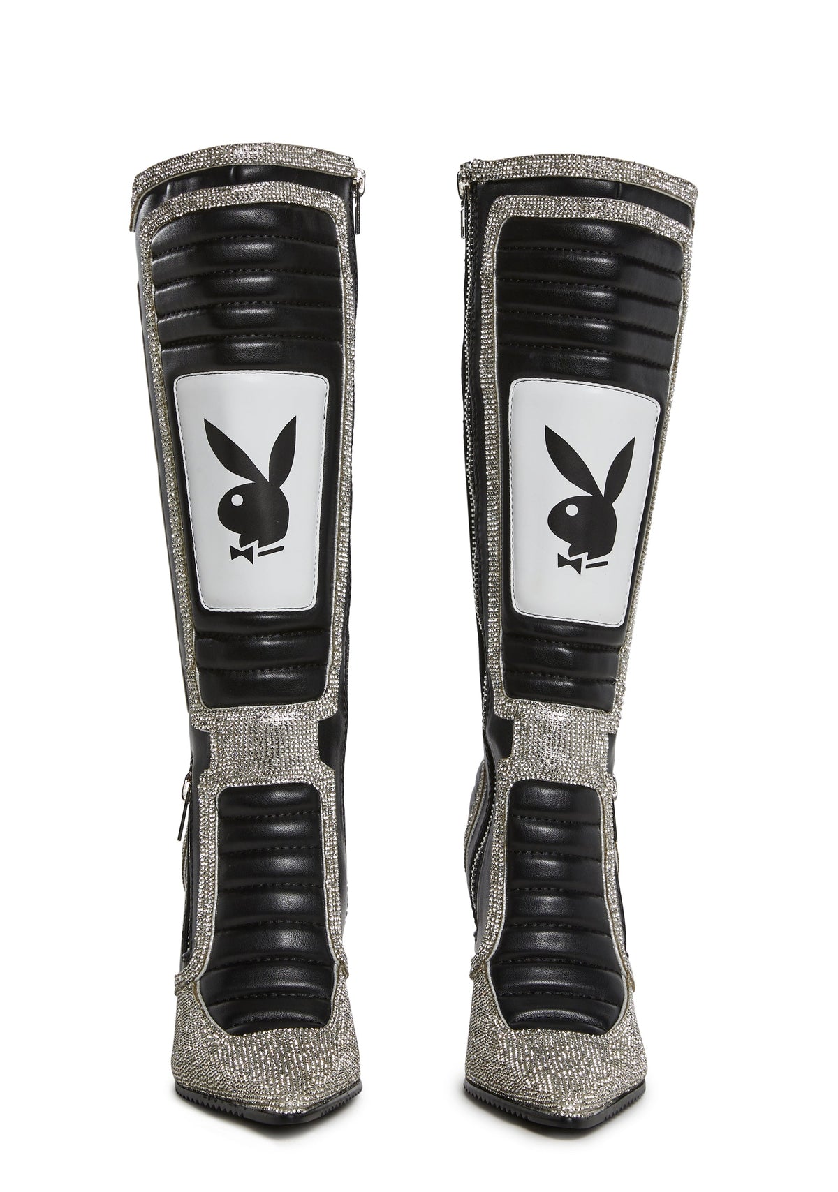 Revved Up Ready Moto Boots - Rhinestone