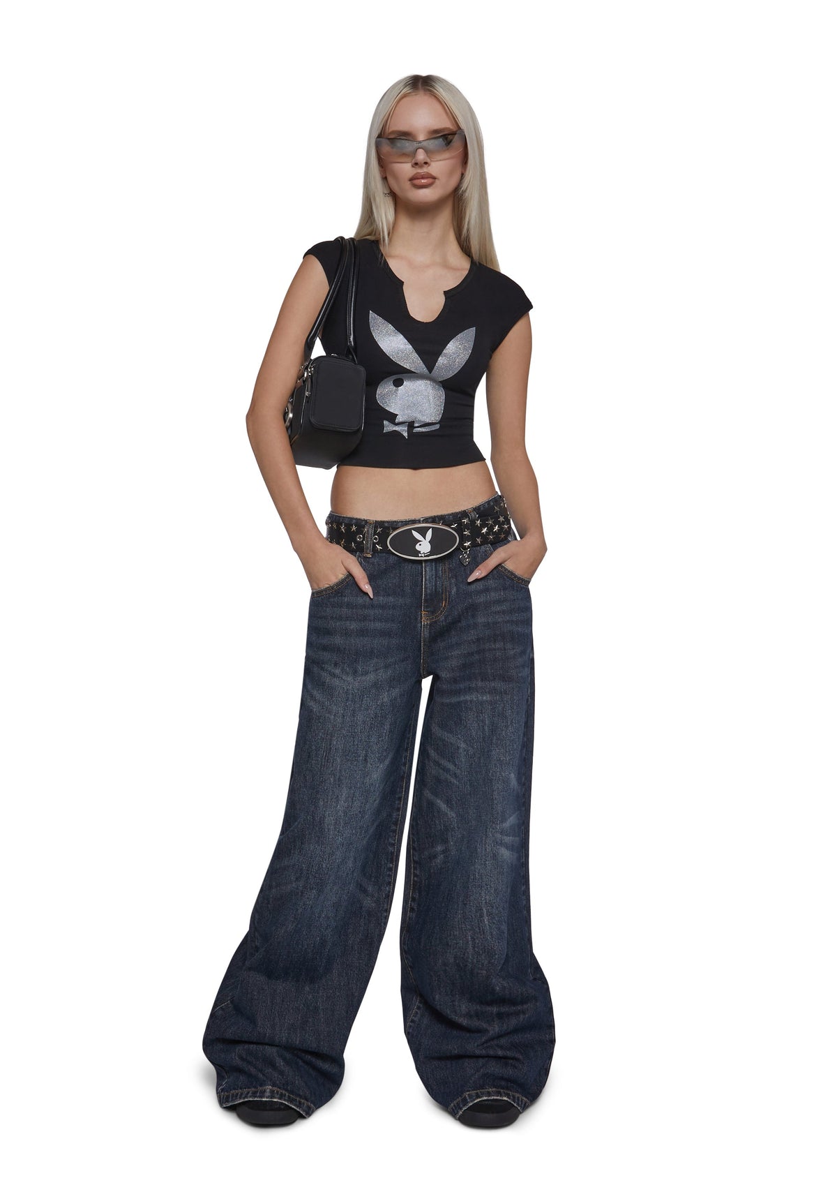 Sinful Attitude Wide Leg Jeans - Playboy