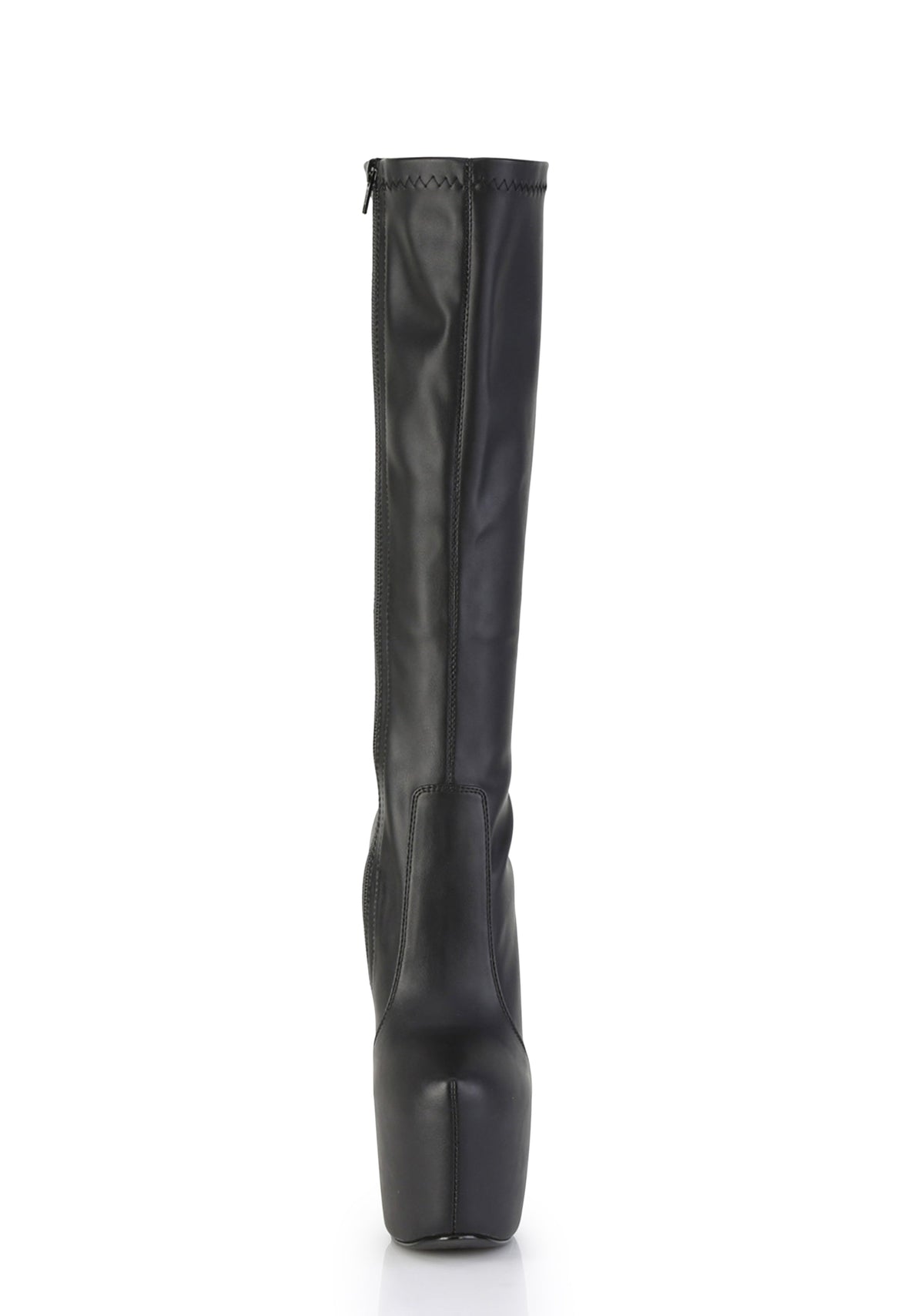 Jubilant-2000 Platform Knee High Boots-Black PU