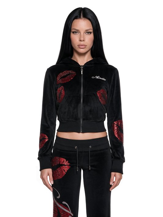 Playboy Love Velour Zip Up Jacket
