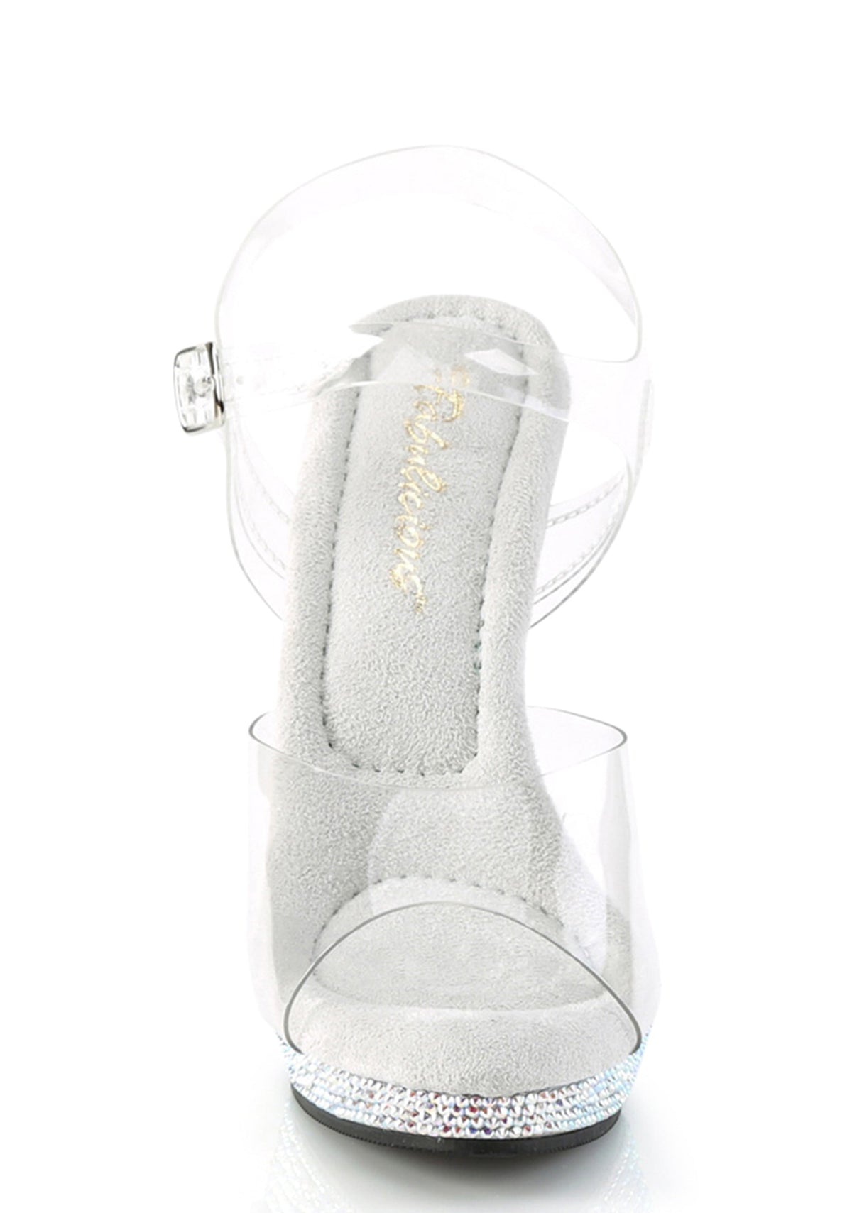 Lip-108 Platform Ankle Strap Rhinestones Sandals-Silver