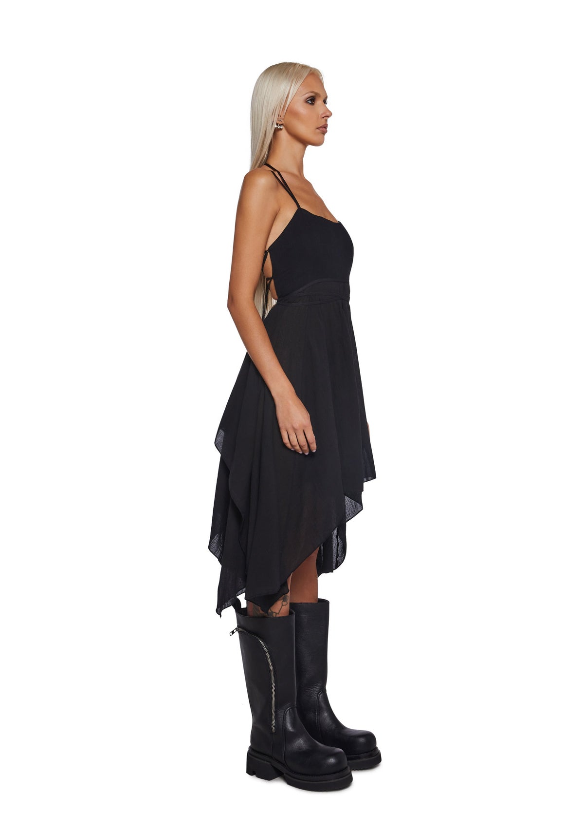 Signal Open Side Handkerchief Dress