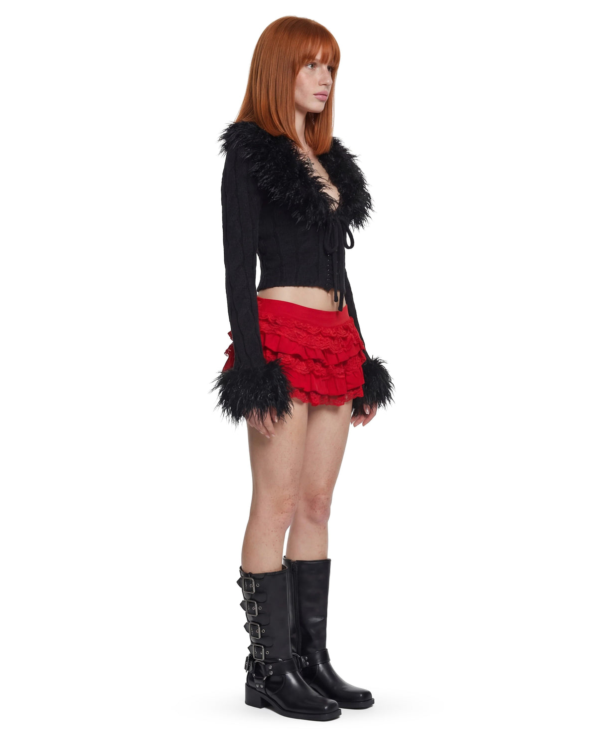 Darling Affection Ruffled Bloomers - Red