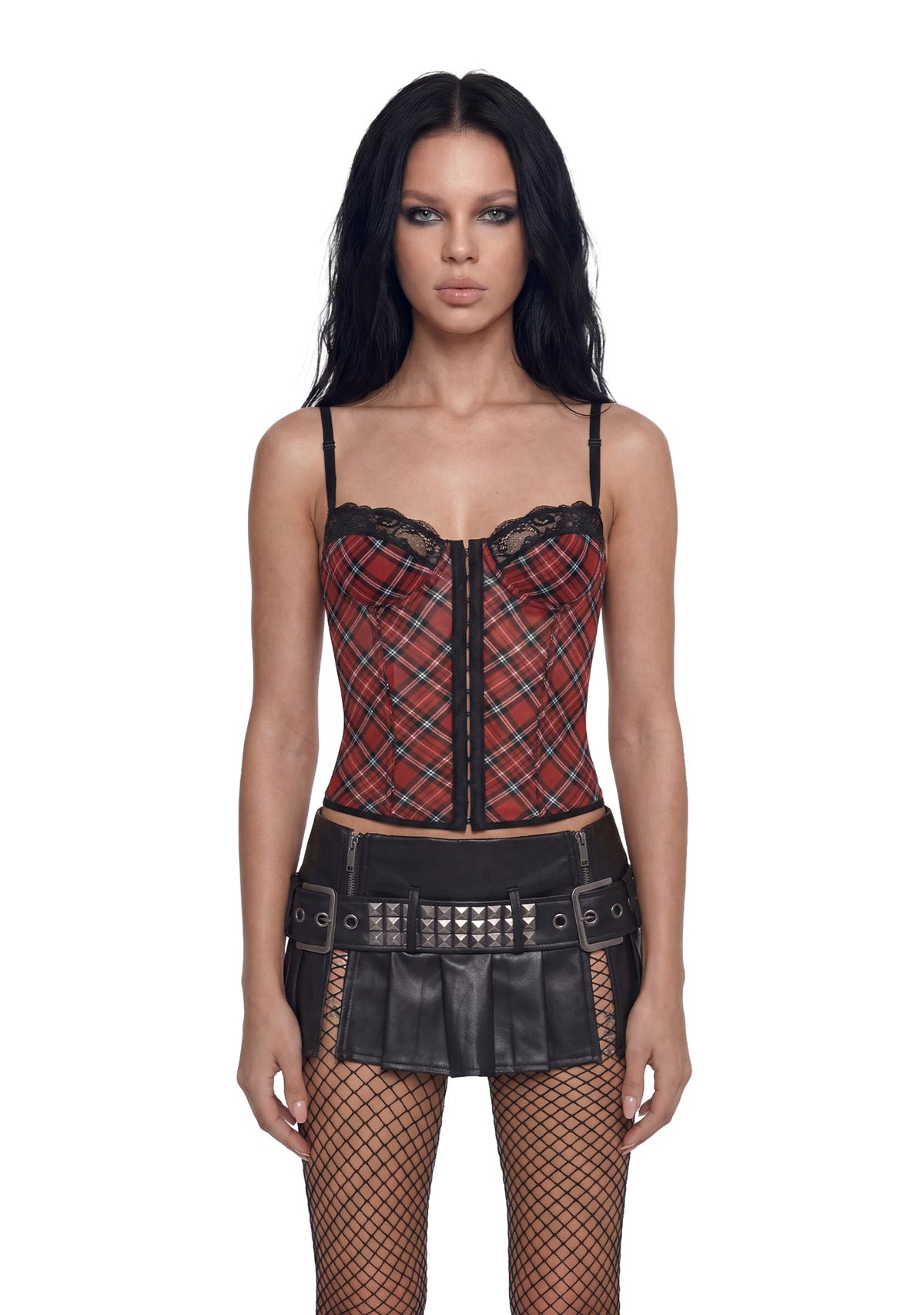 Hot Chase Corset Top - Plaid