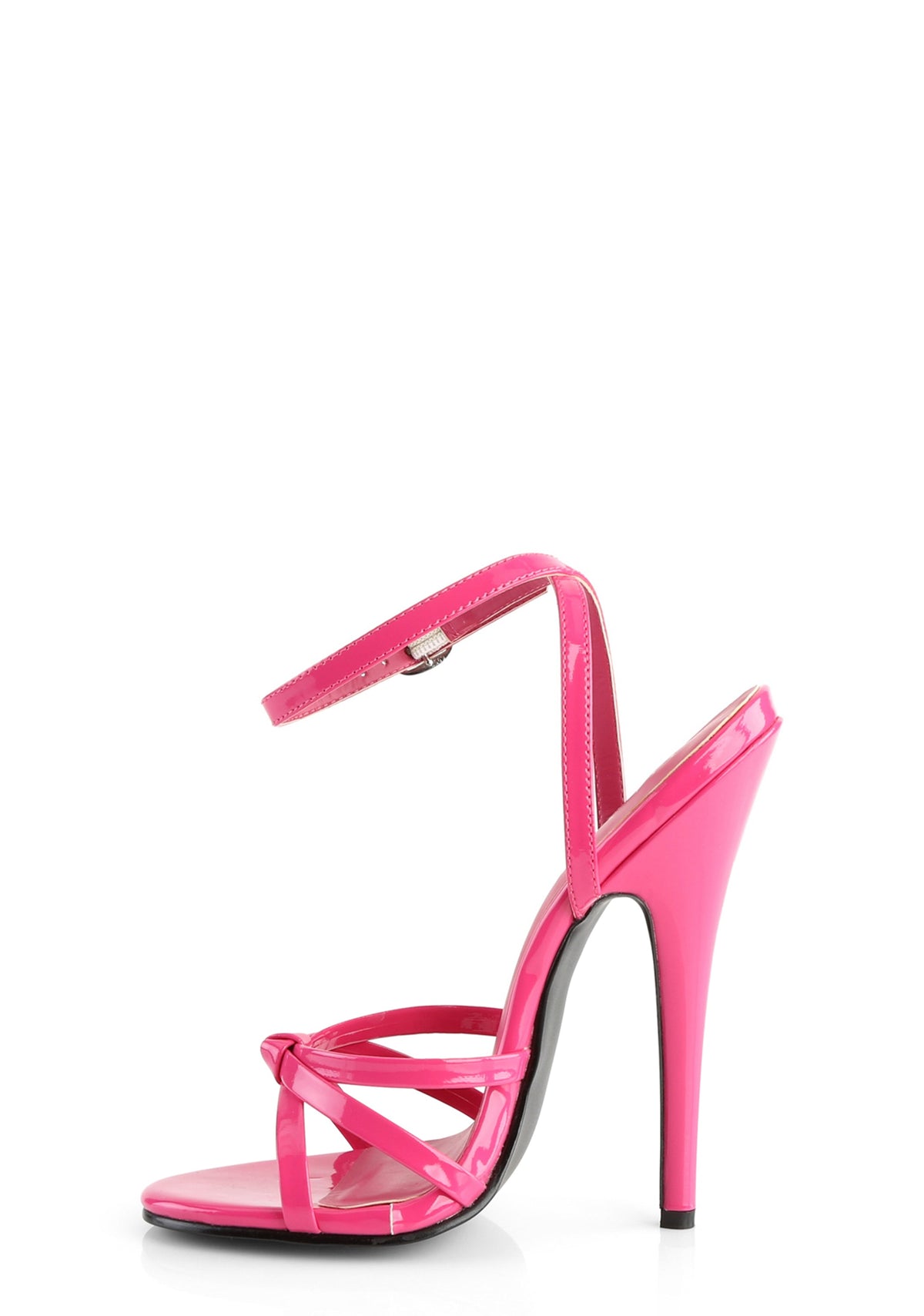 Domina-108 Strappy Ankle Wrap Sandals-Hot Pink