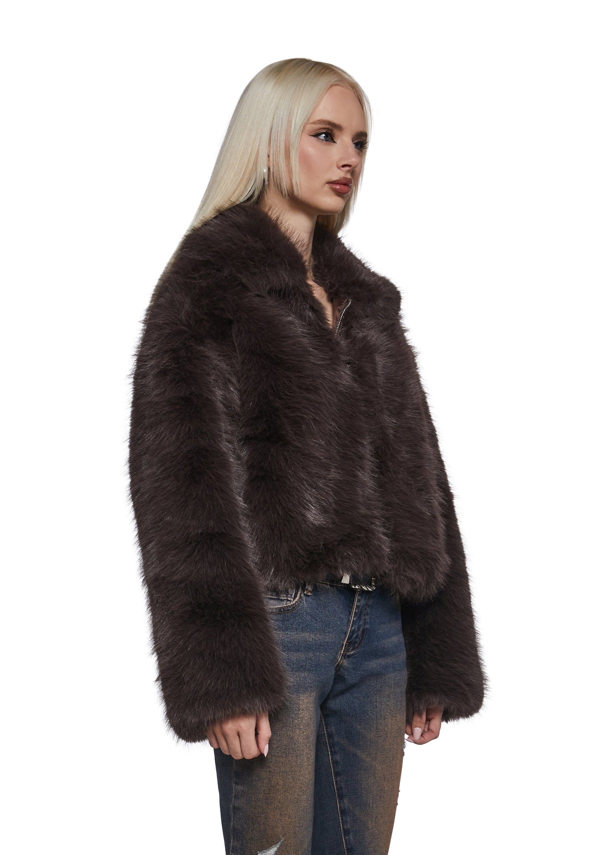 Cancelled List Faux Fur Coat