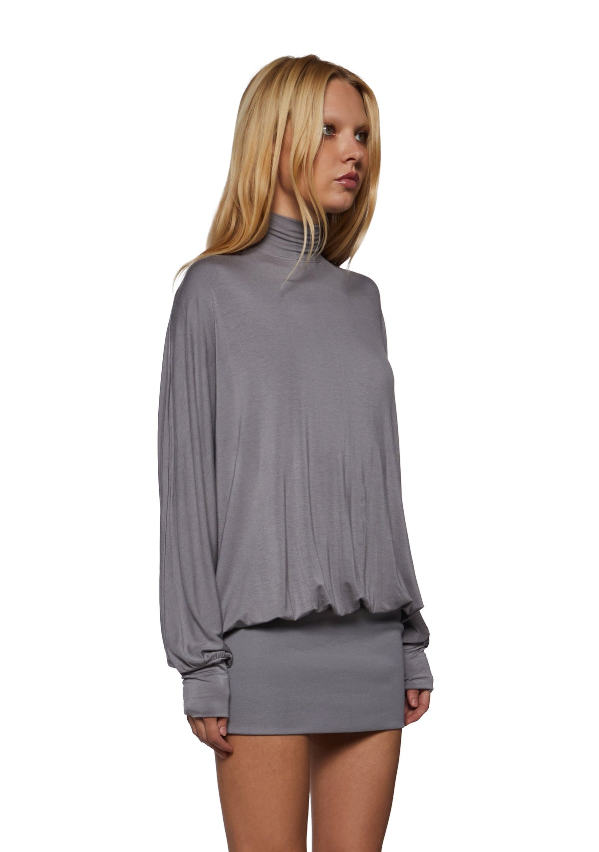 Reloop High Neck Dolman Mini Dress