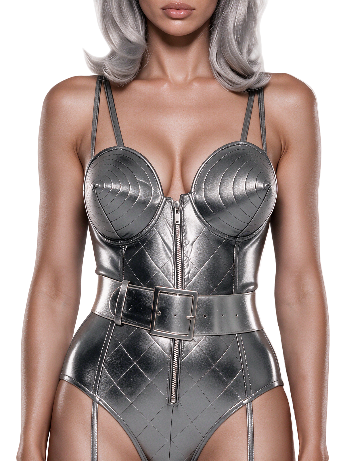 Fembot Fatale Costume - Silver