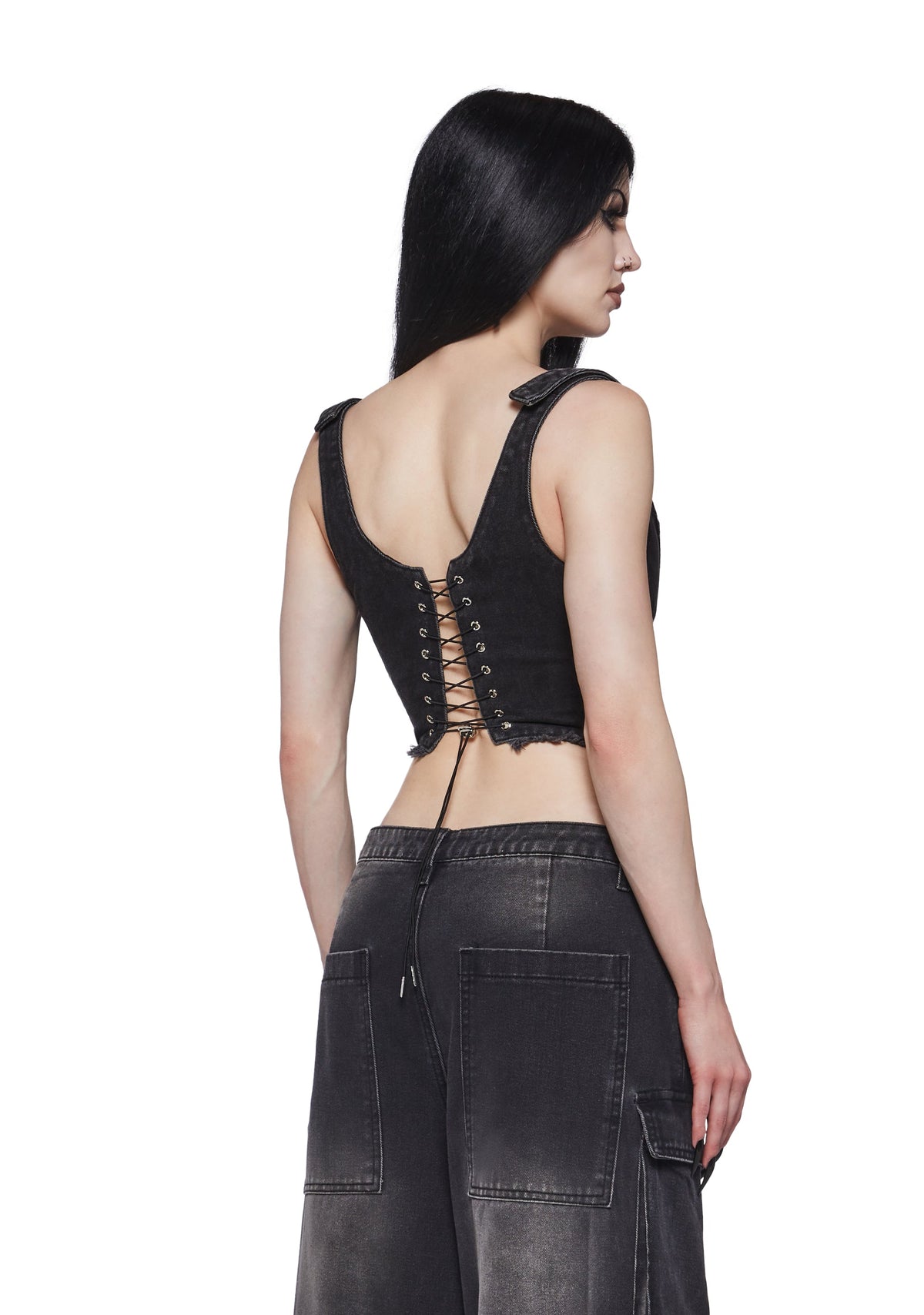 XTC Denim Corset - Black