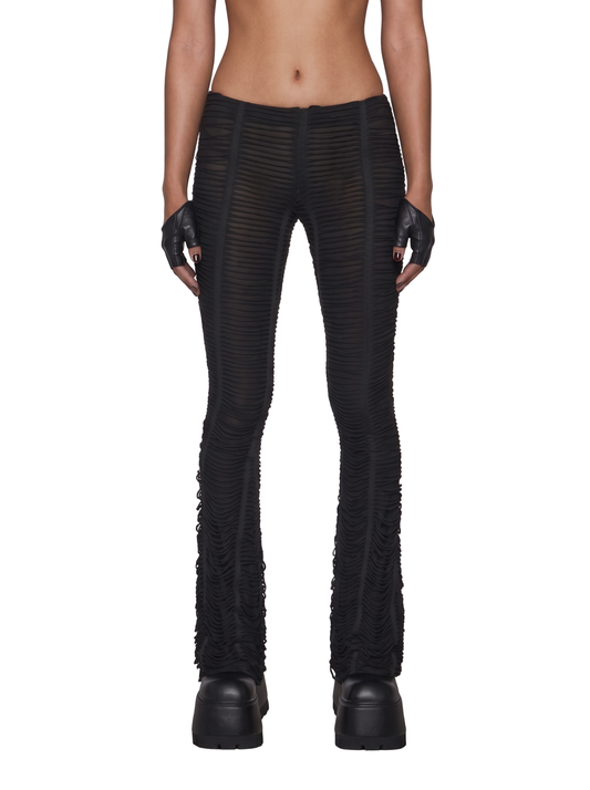 Shredded Flare Pants