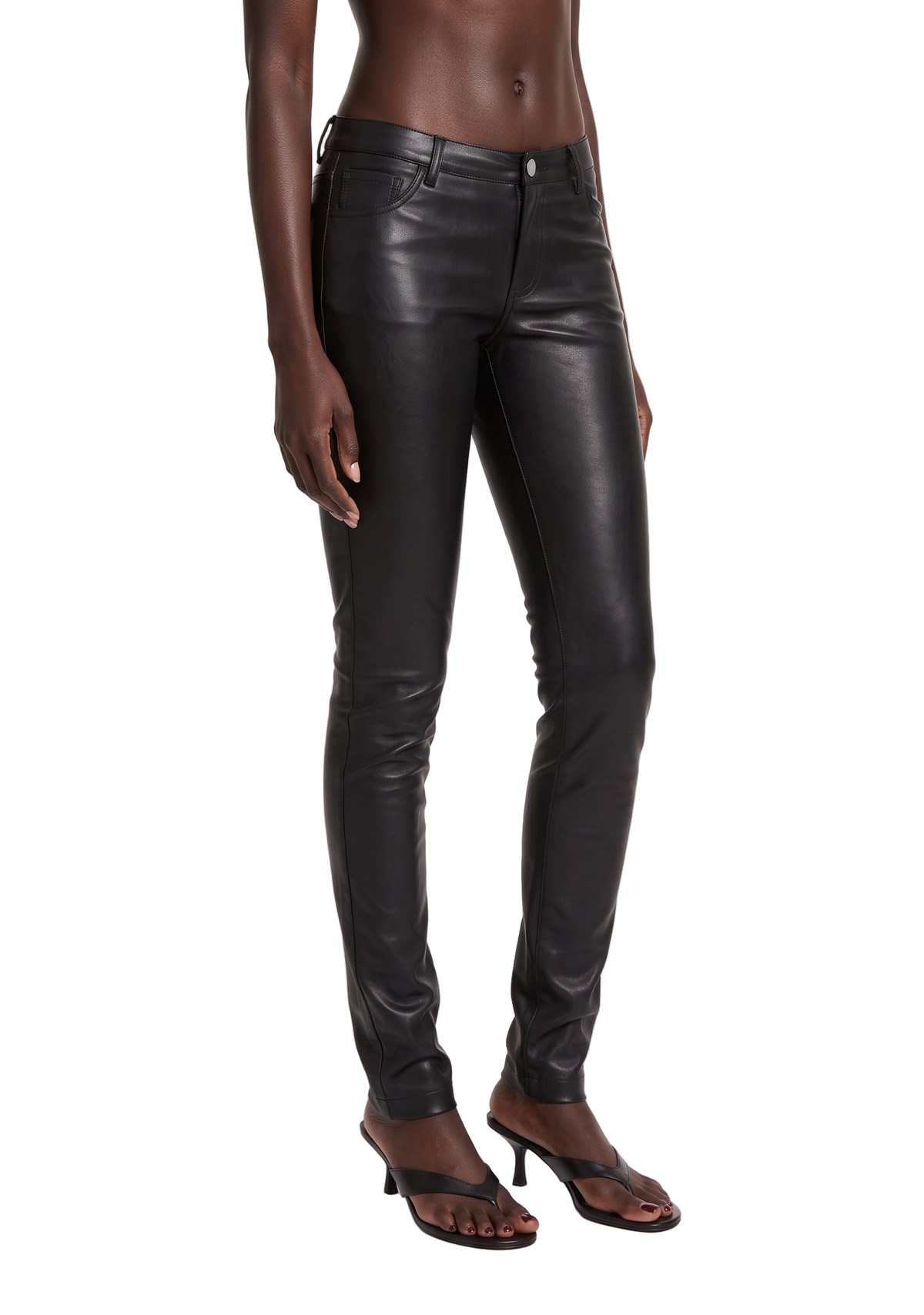 Born To Rock Leather Skinny Jeans