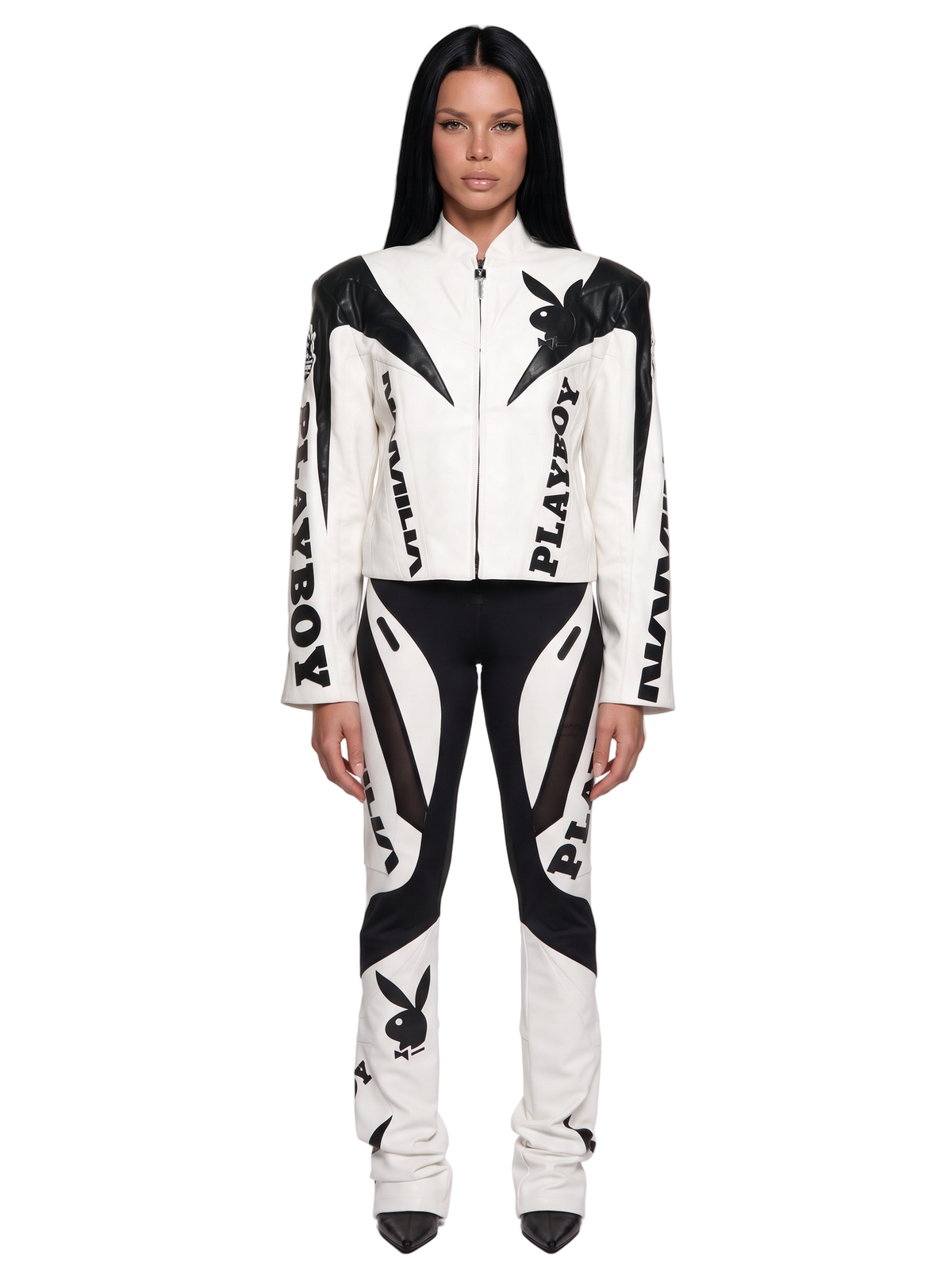 Playboy Moto Jacket - White