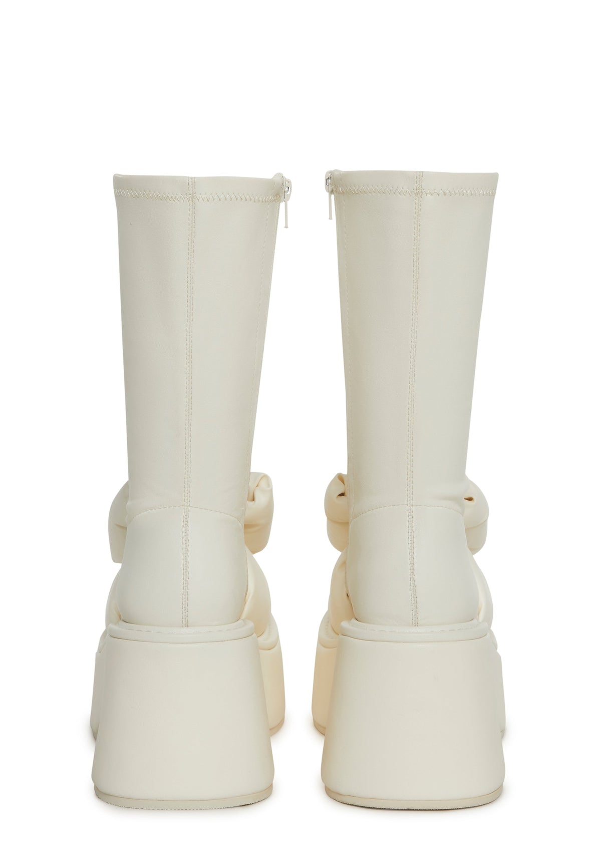 Make It Mine Bow Booties - White