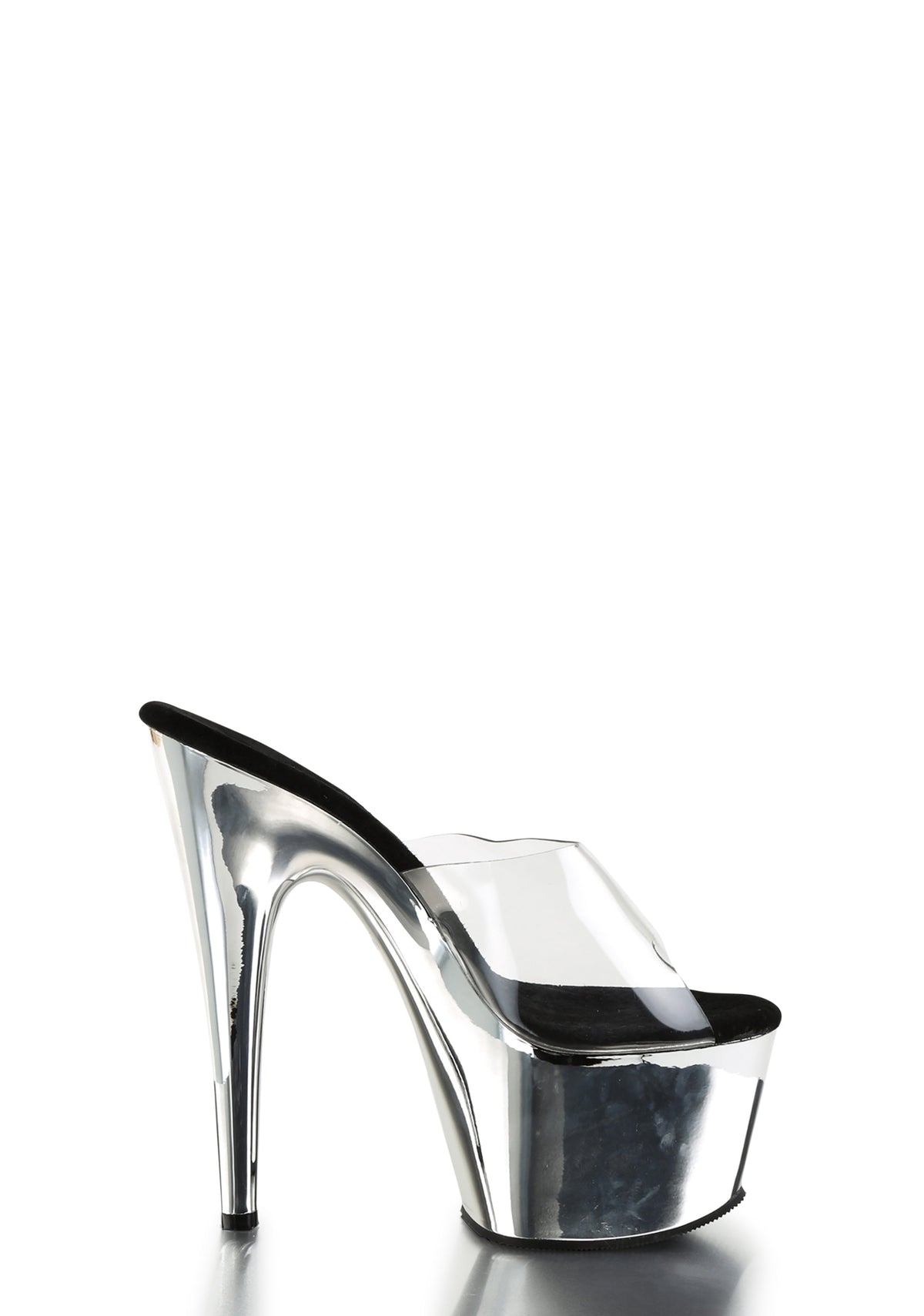 Adore-701 Platform Slides-Silver Chrome