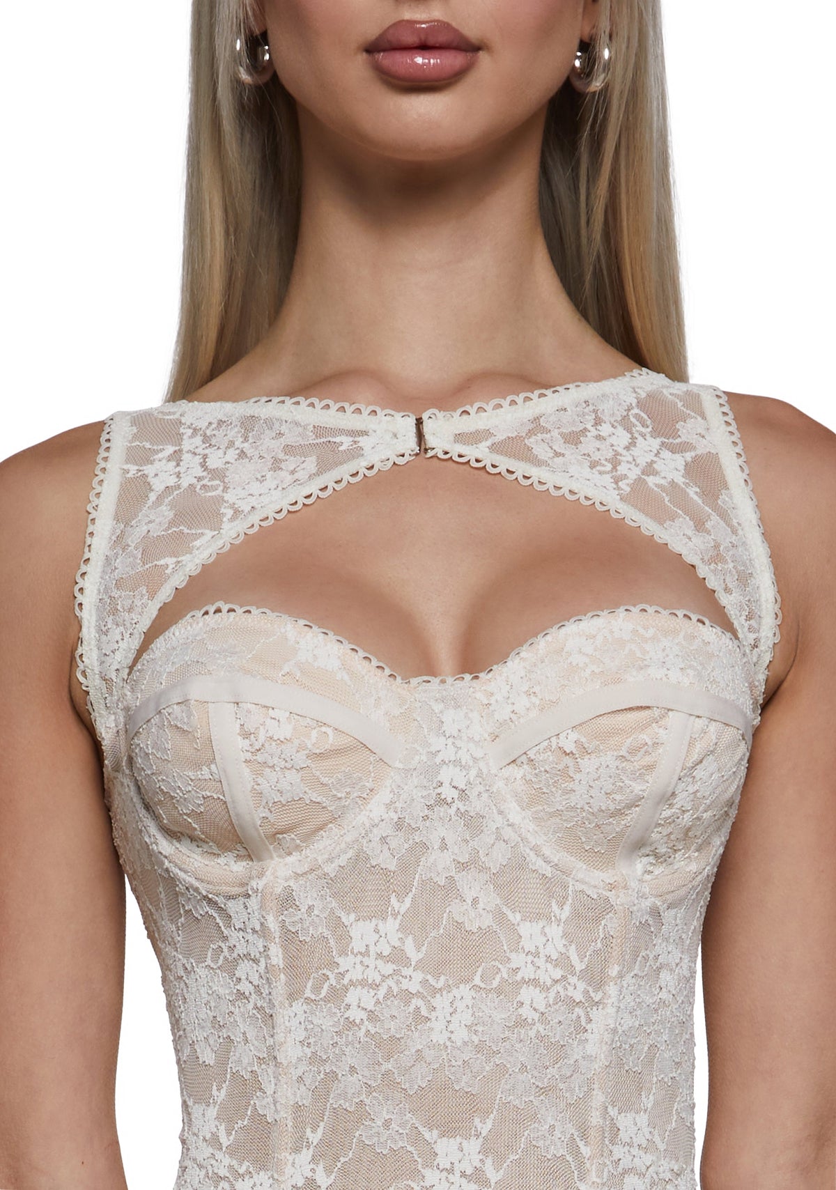 Total Siren Lace Corset Top - Ivory