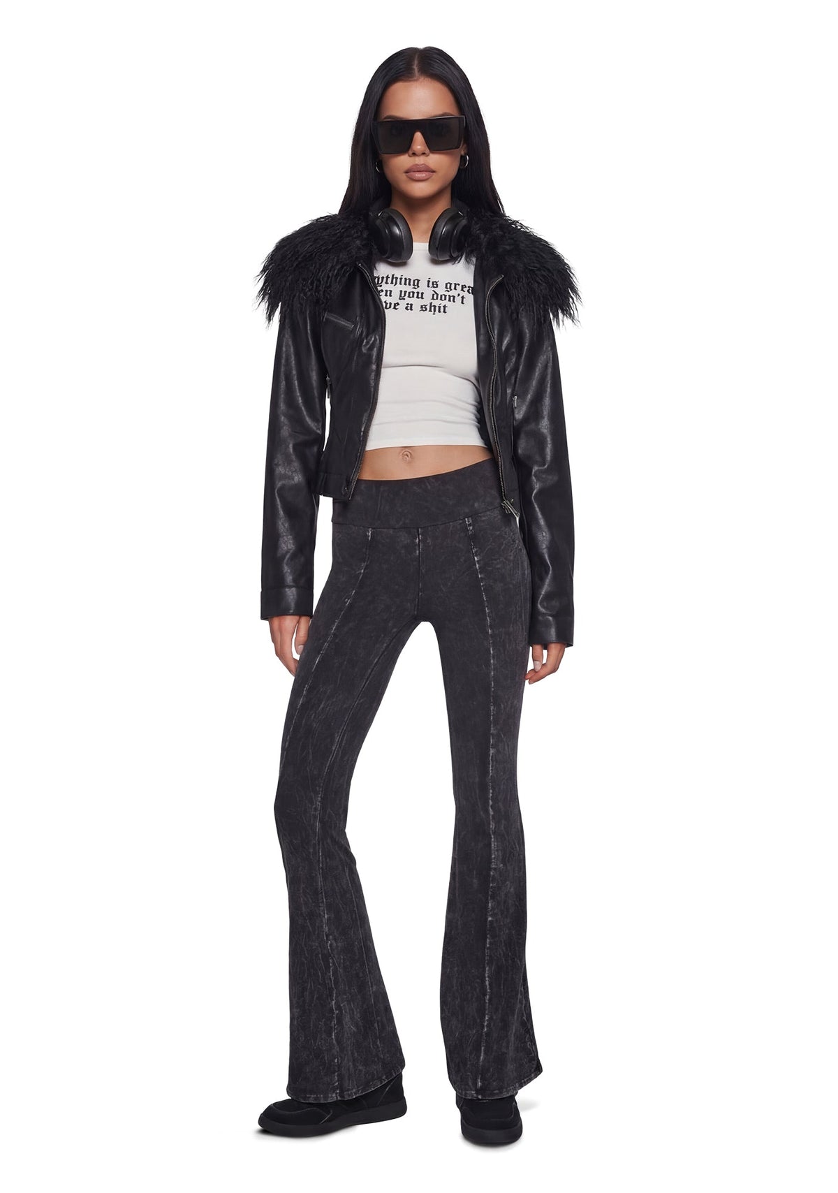 Synth Ideology Flared Pants - Black