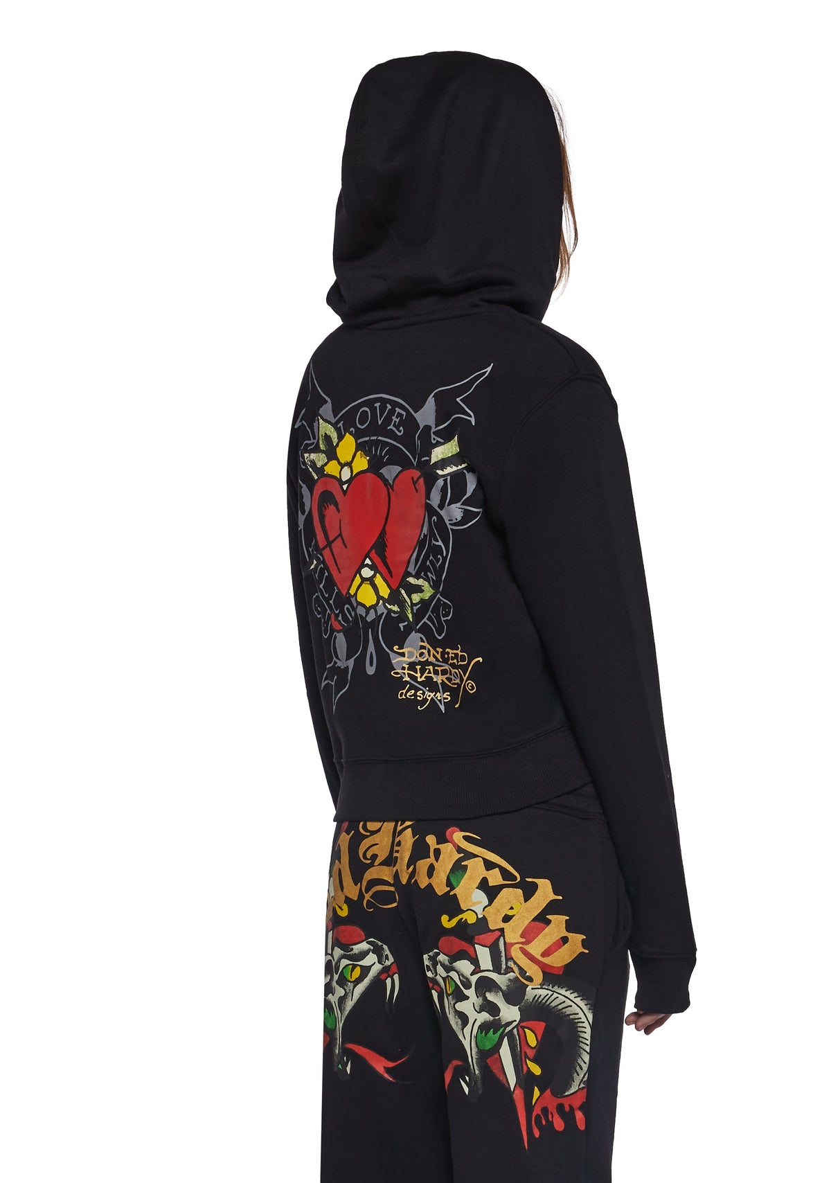Heart Snake Zip Front Hoodie