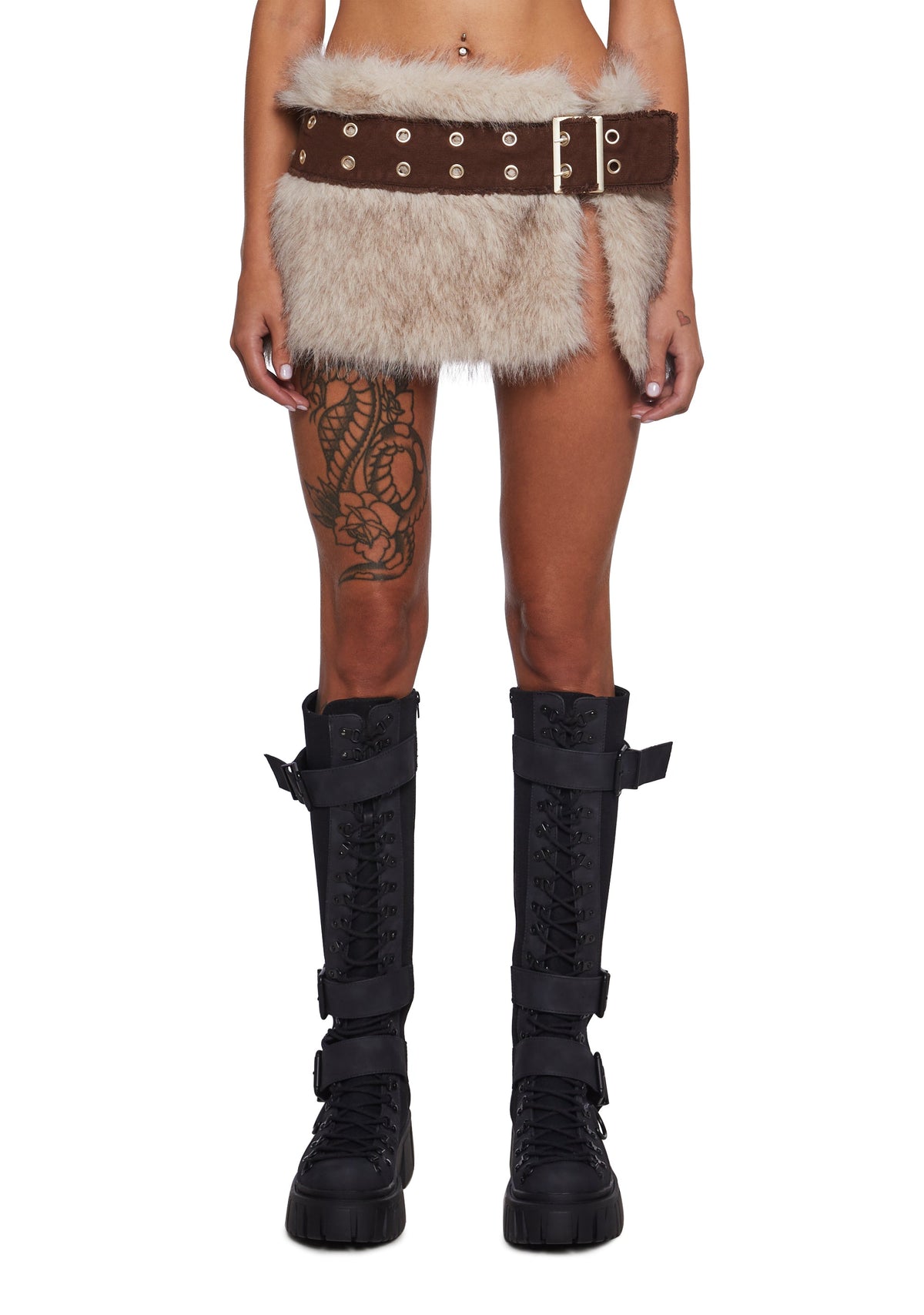 Signal Fur Wrap Skirt