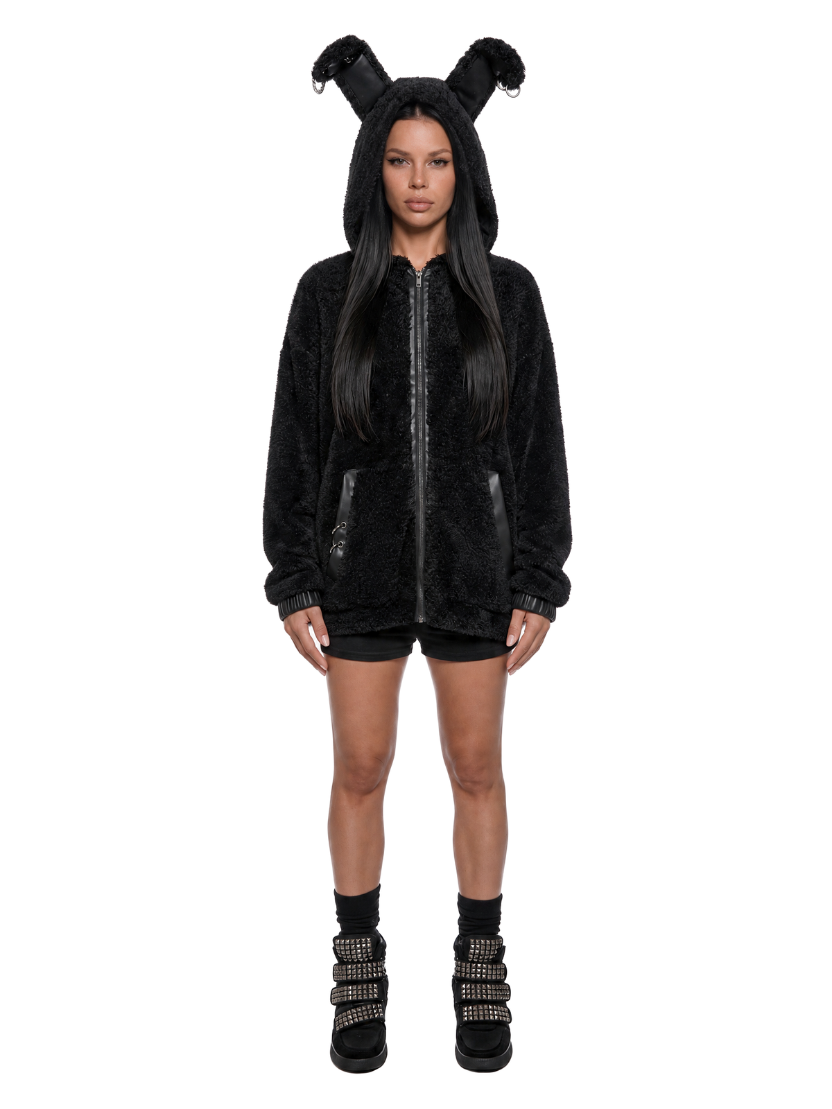 Goth Bunny Faux Fur Jacket