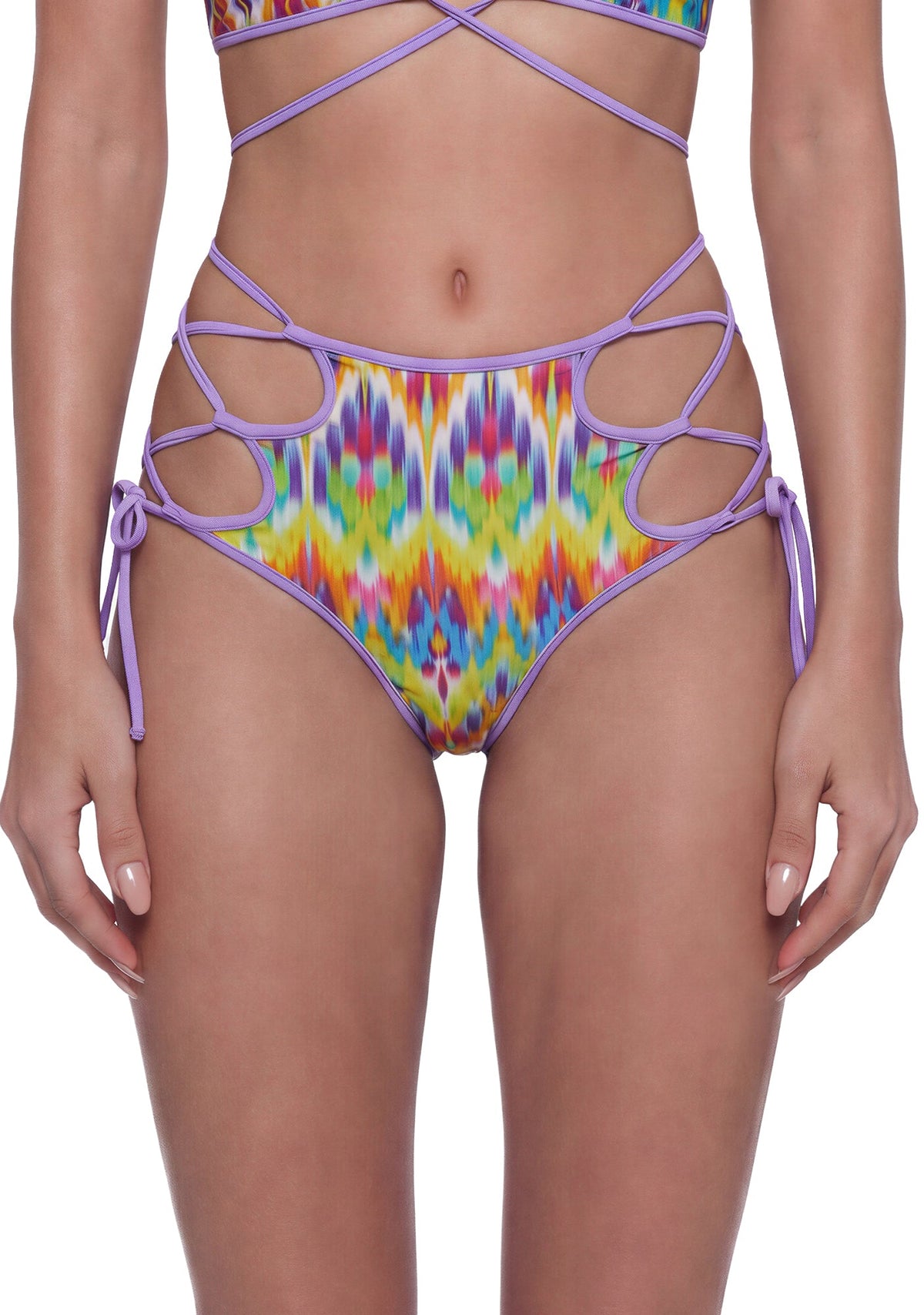Neon Pop Lace Up Bottoms - Multi