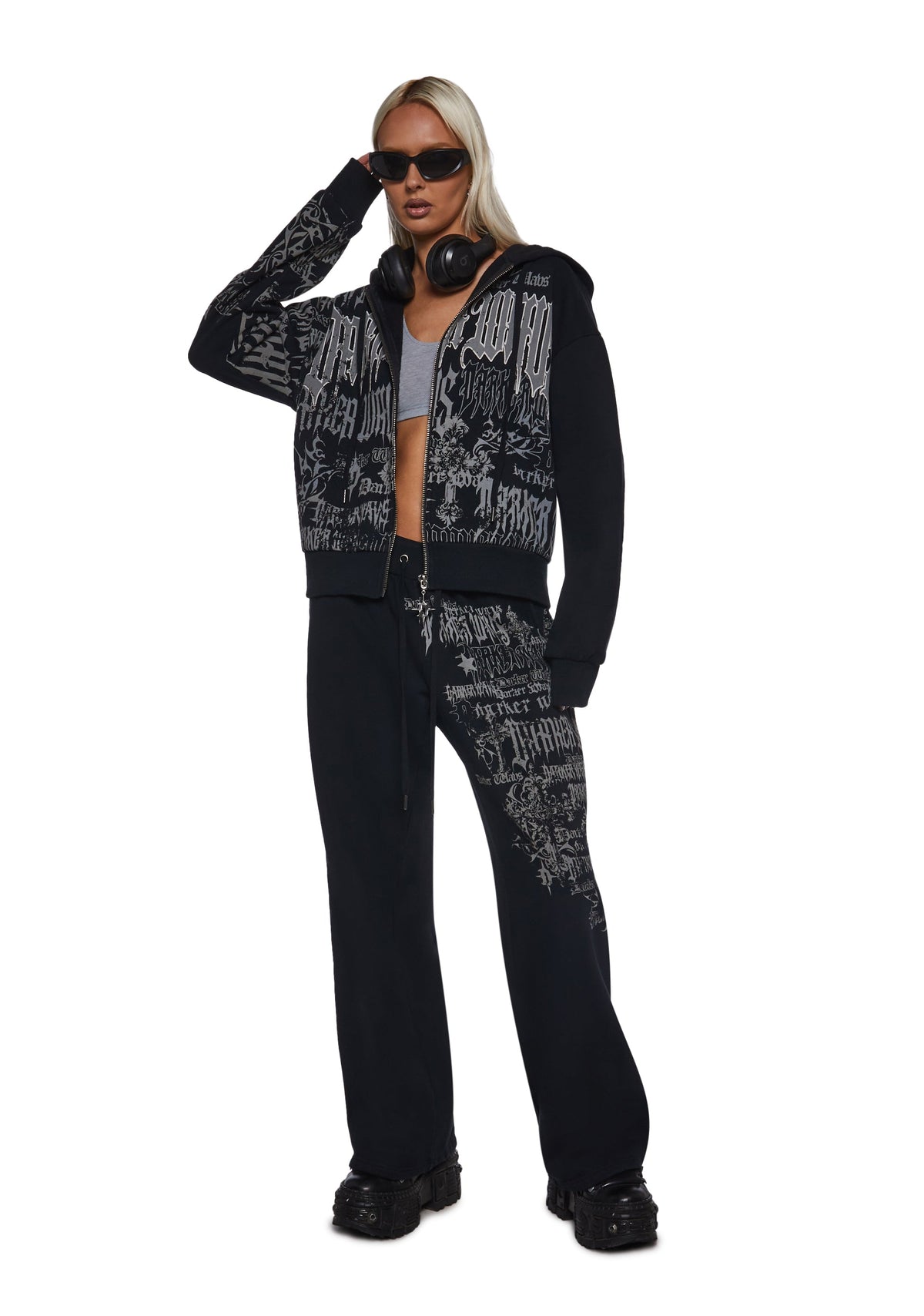 Ego Wide Leg Sweatpants With Graphics