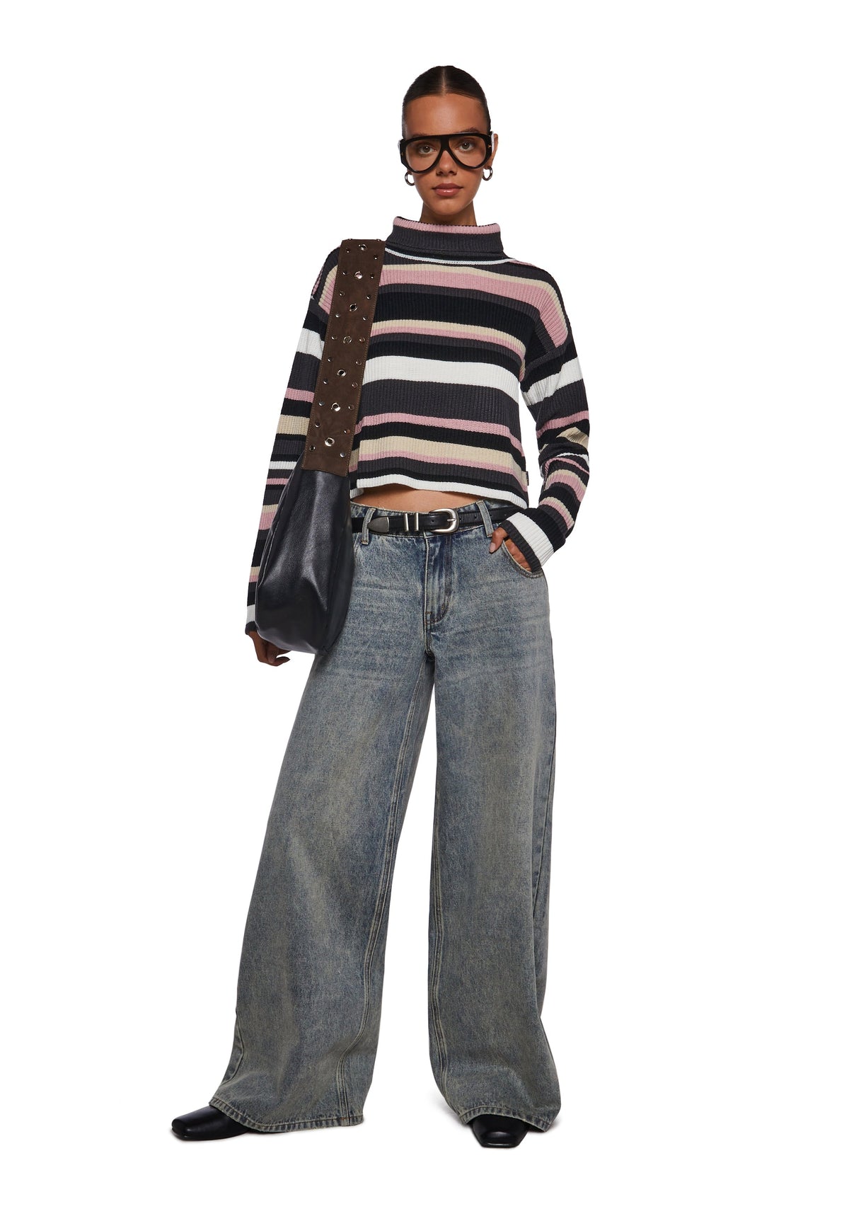 Cool Breeze Turtleneck Sweater - Pink