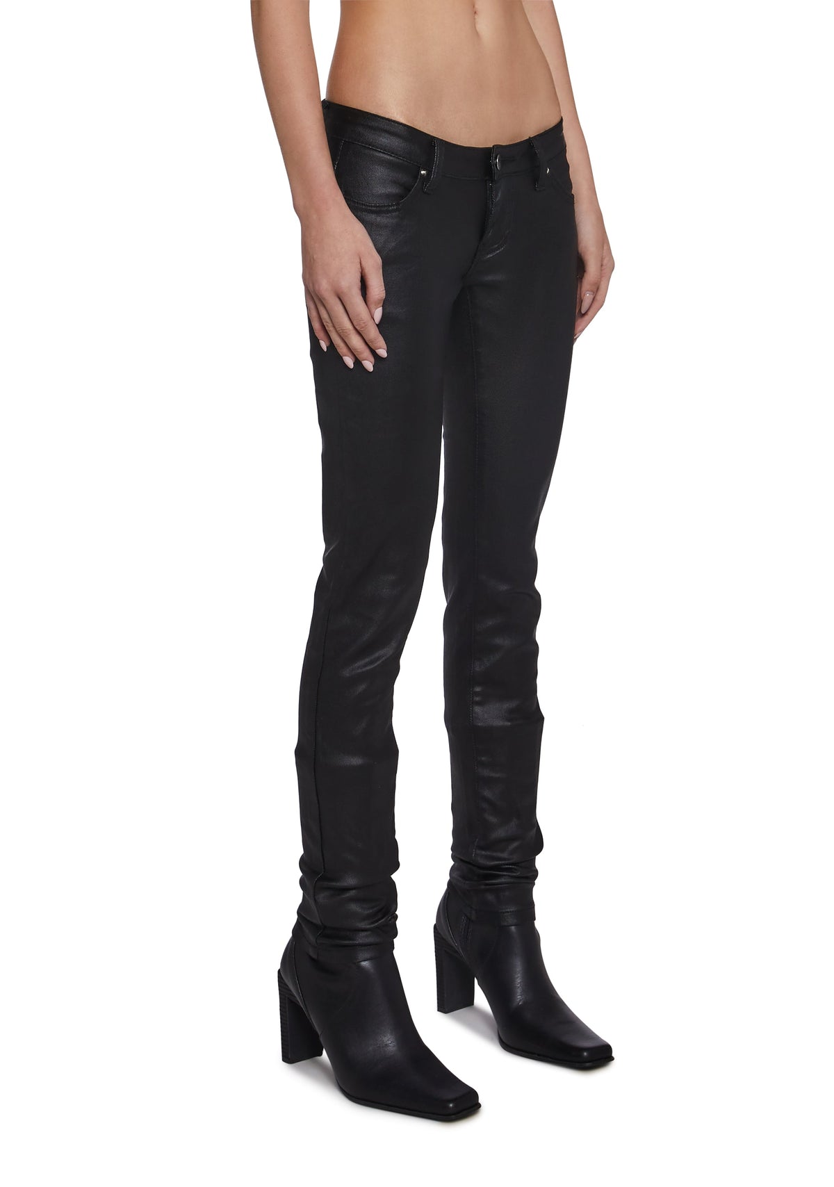 Born To Rock Wax Denim Skinny Jeans