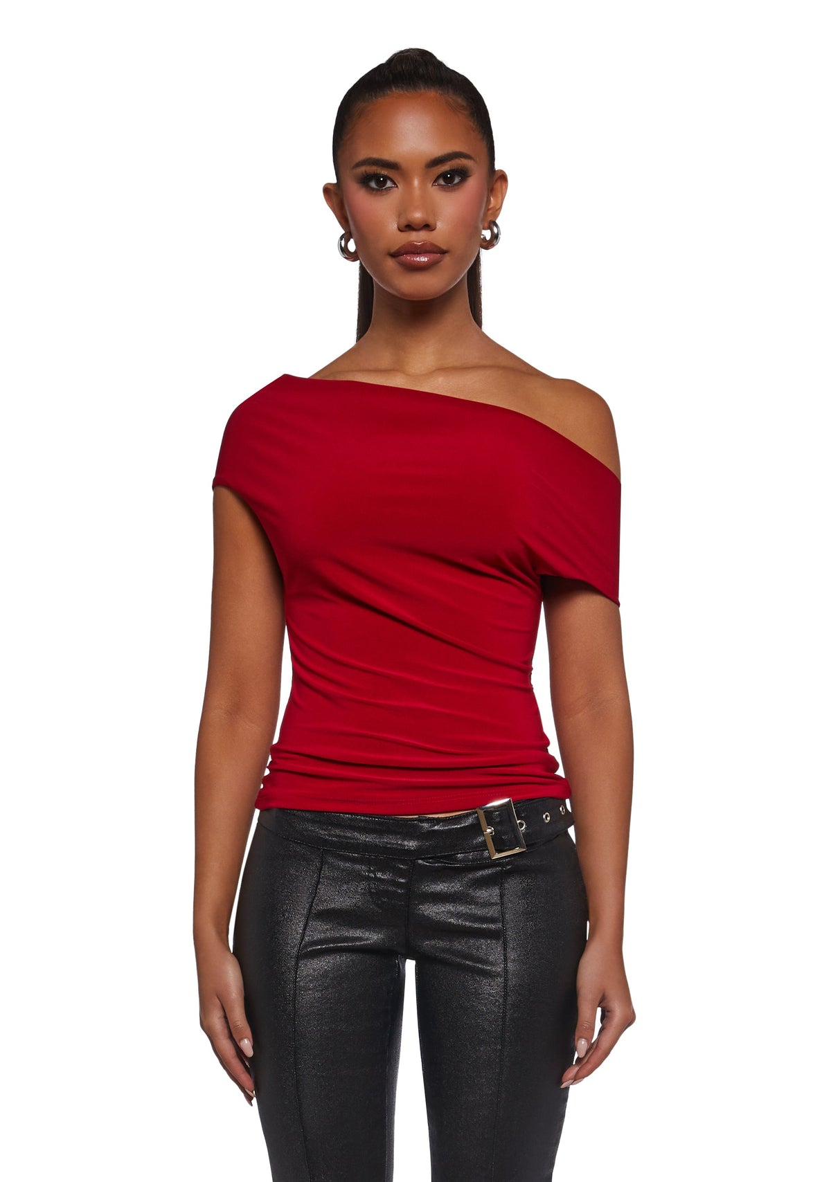 Mega Star Off The Shoulder Top - Red