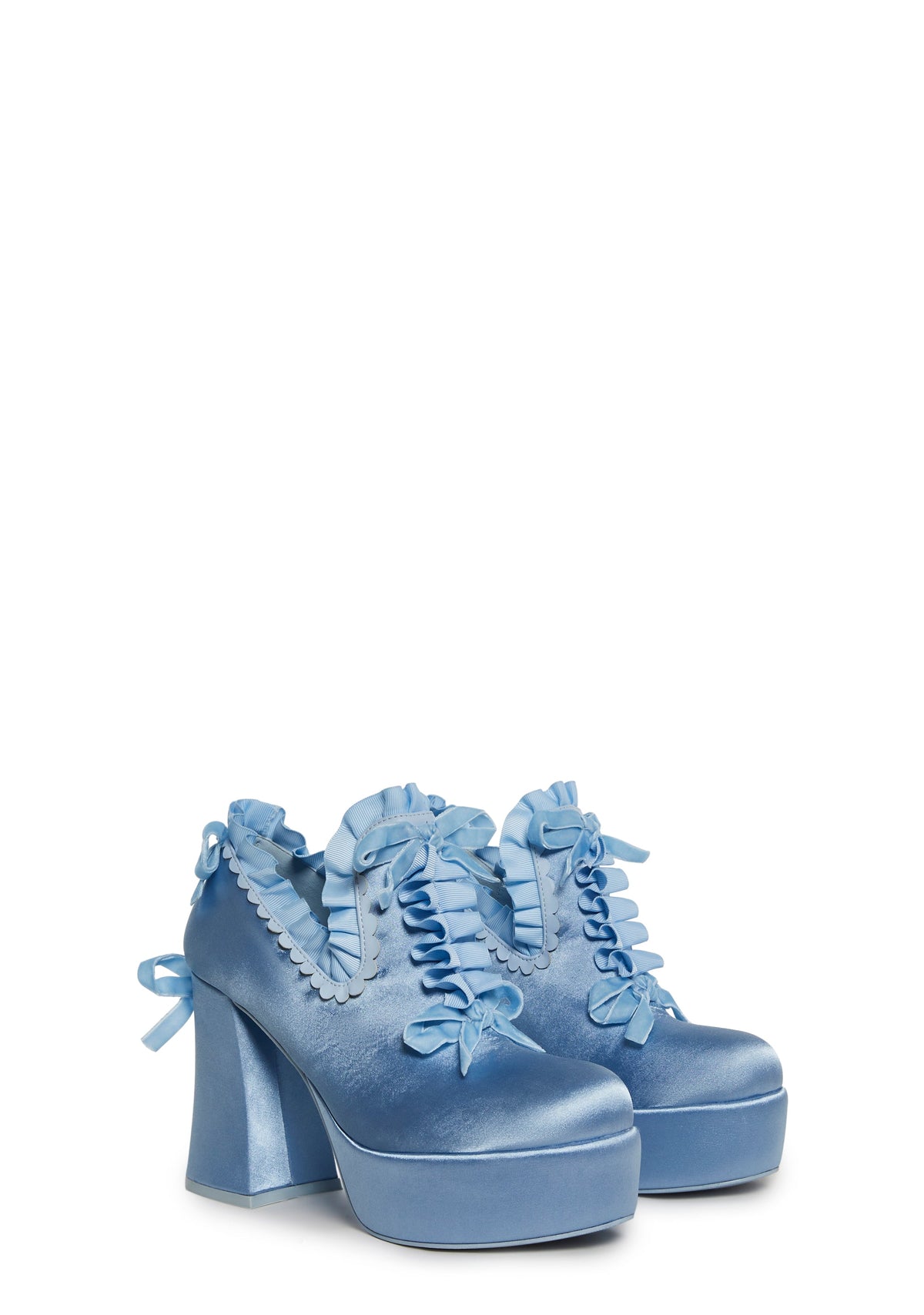 Bisou Baby Platform Heels - Blue