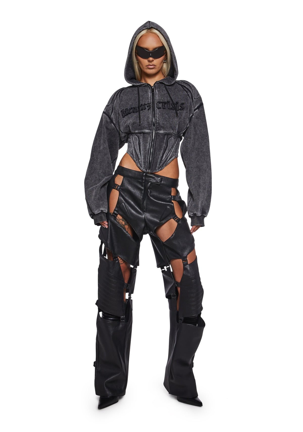 Sweat Corset Zip Hoodie