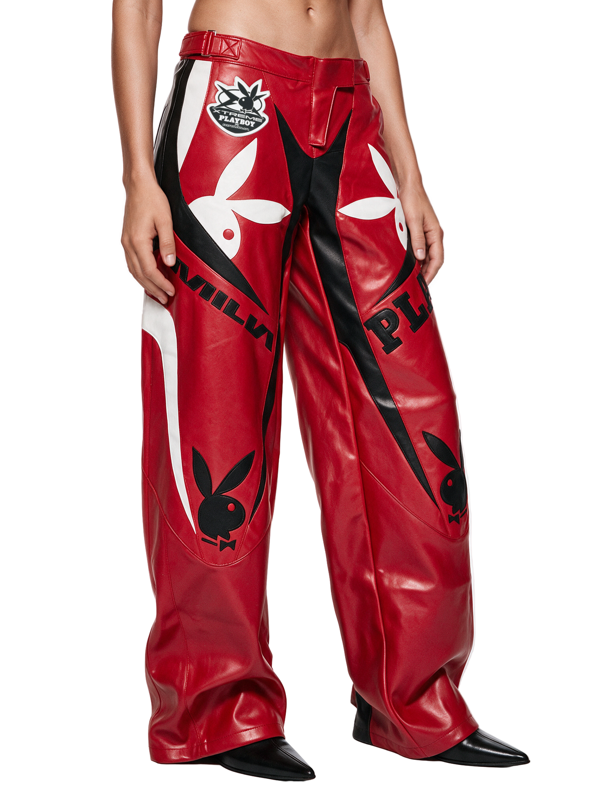 Playboy Moto Pants - Red