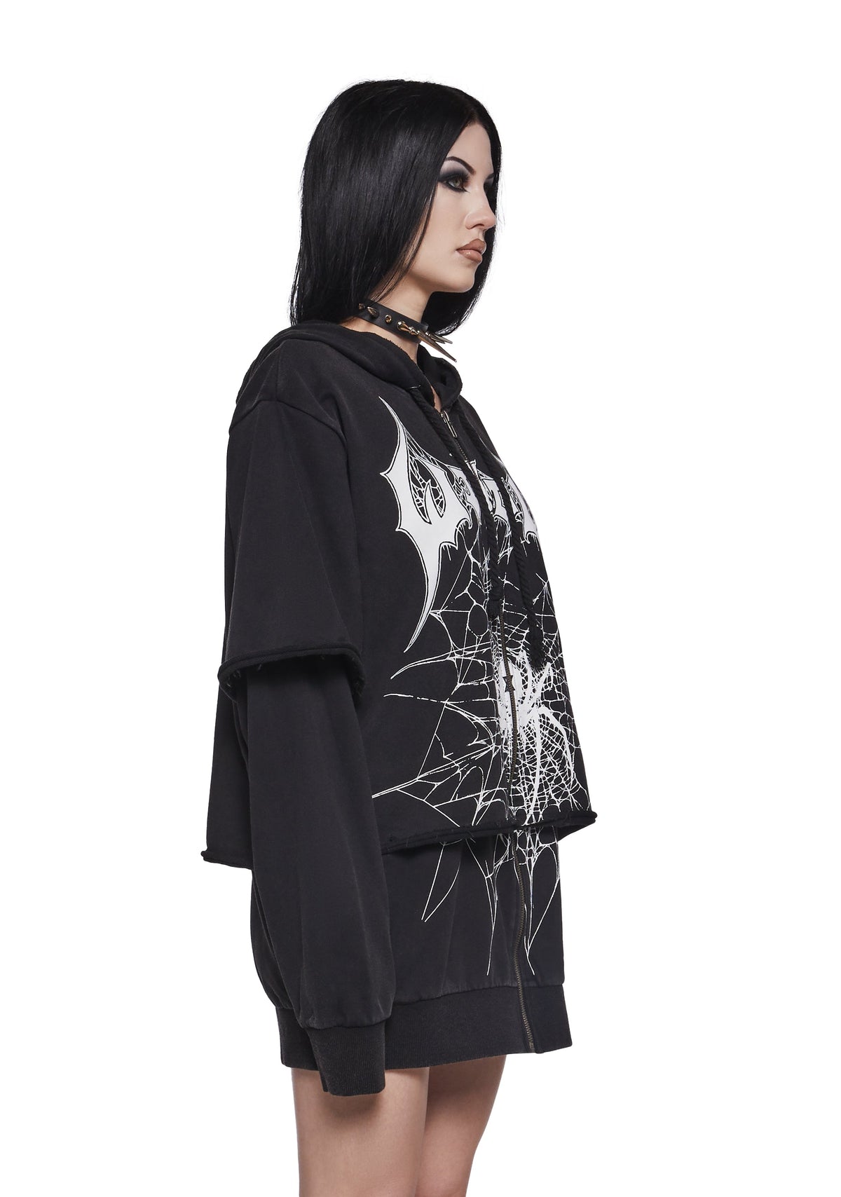 Looming Goth Zip-Up Hoodie