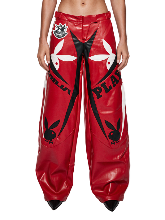 Playboy Moto Pants - Red