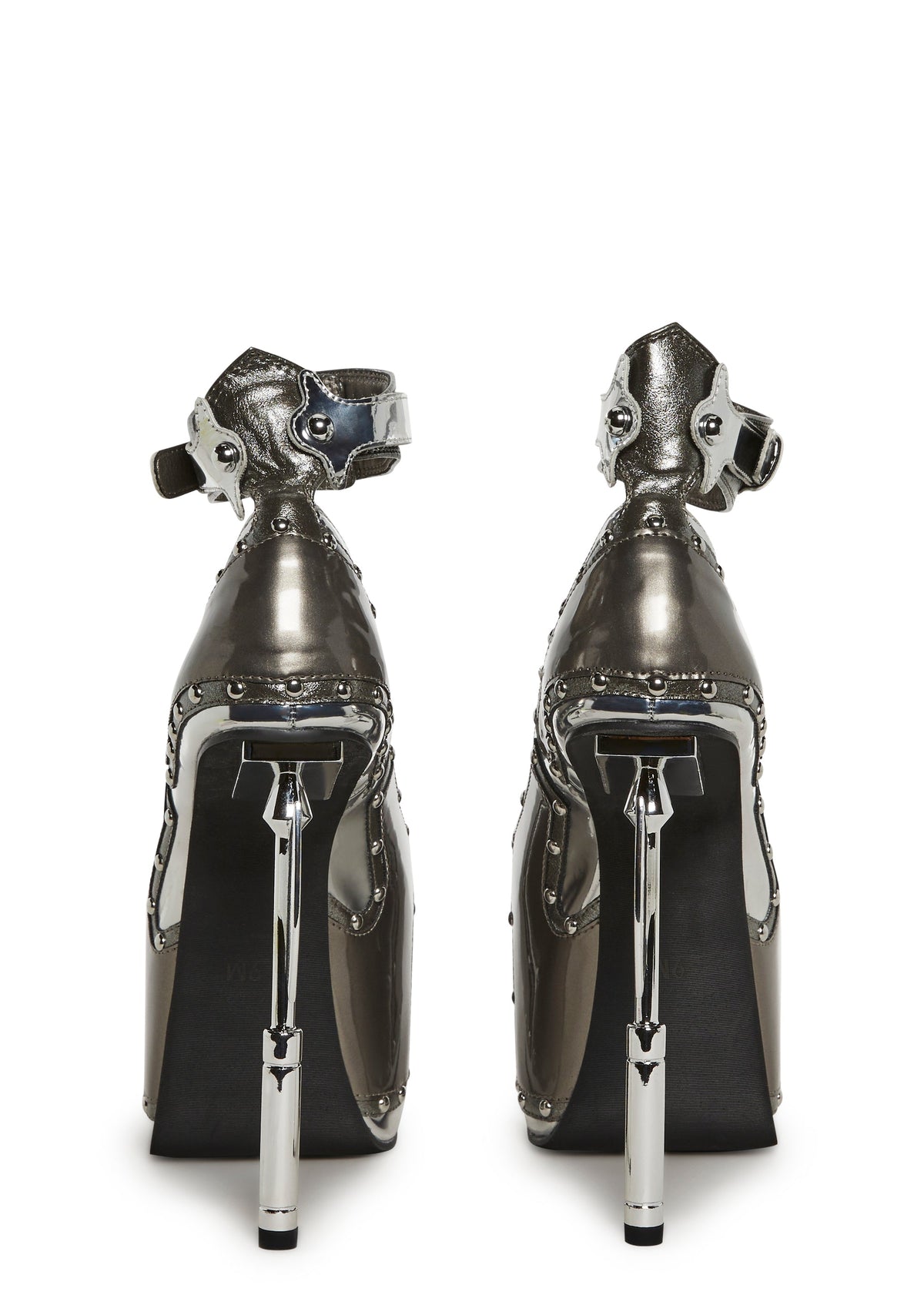 Chrome Axe Armor Platform Heel