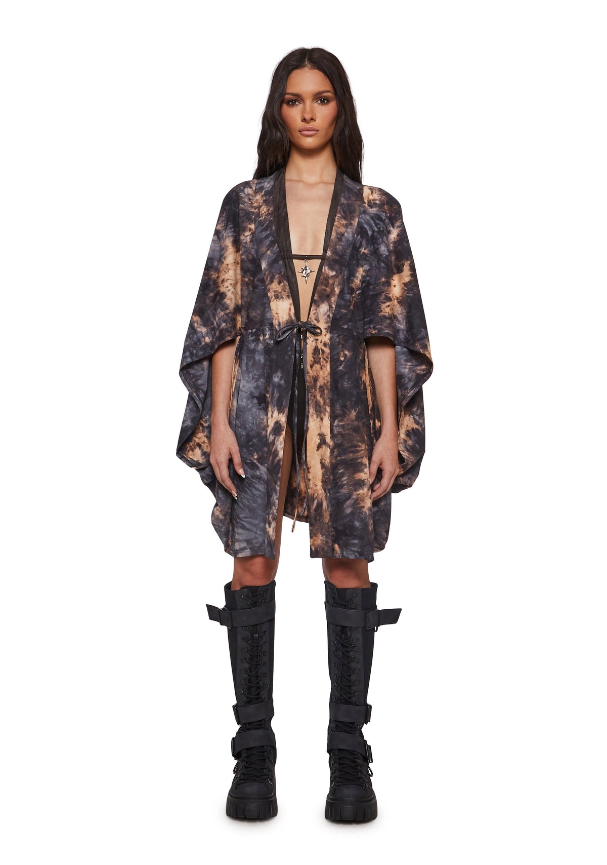 Summon The Elements Tie Dye Wrap Poncho
