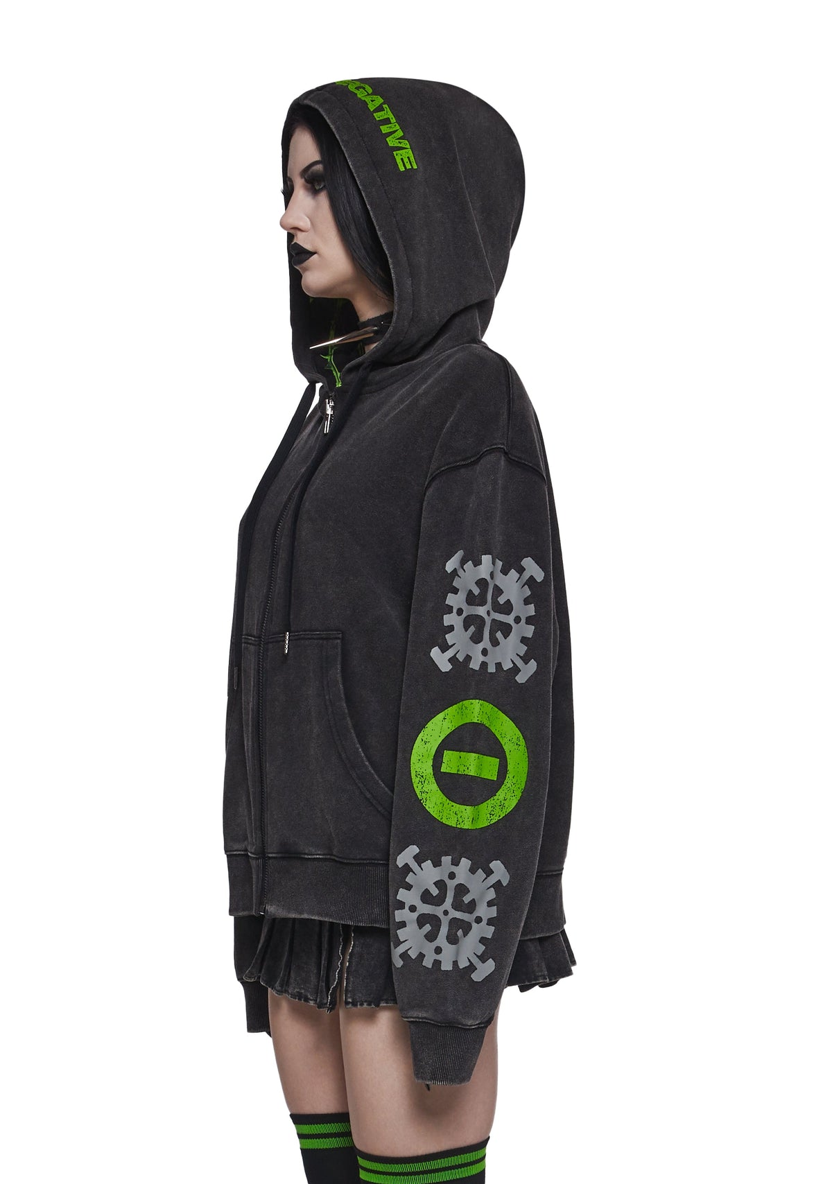 Black No.1 Washed Hoodie