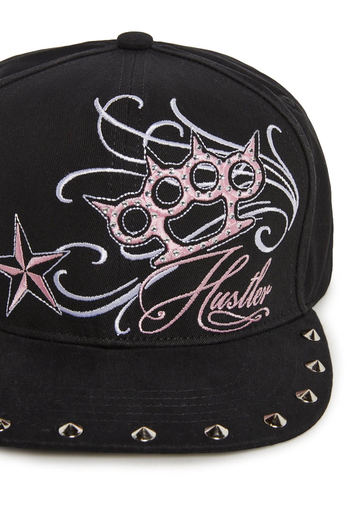 Claw Knuckle Flat Brim Studded Hat