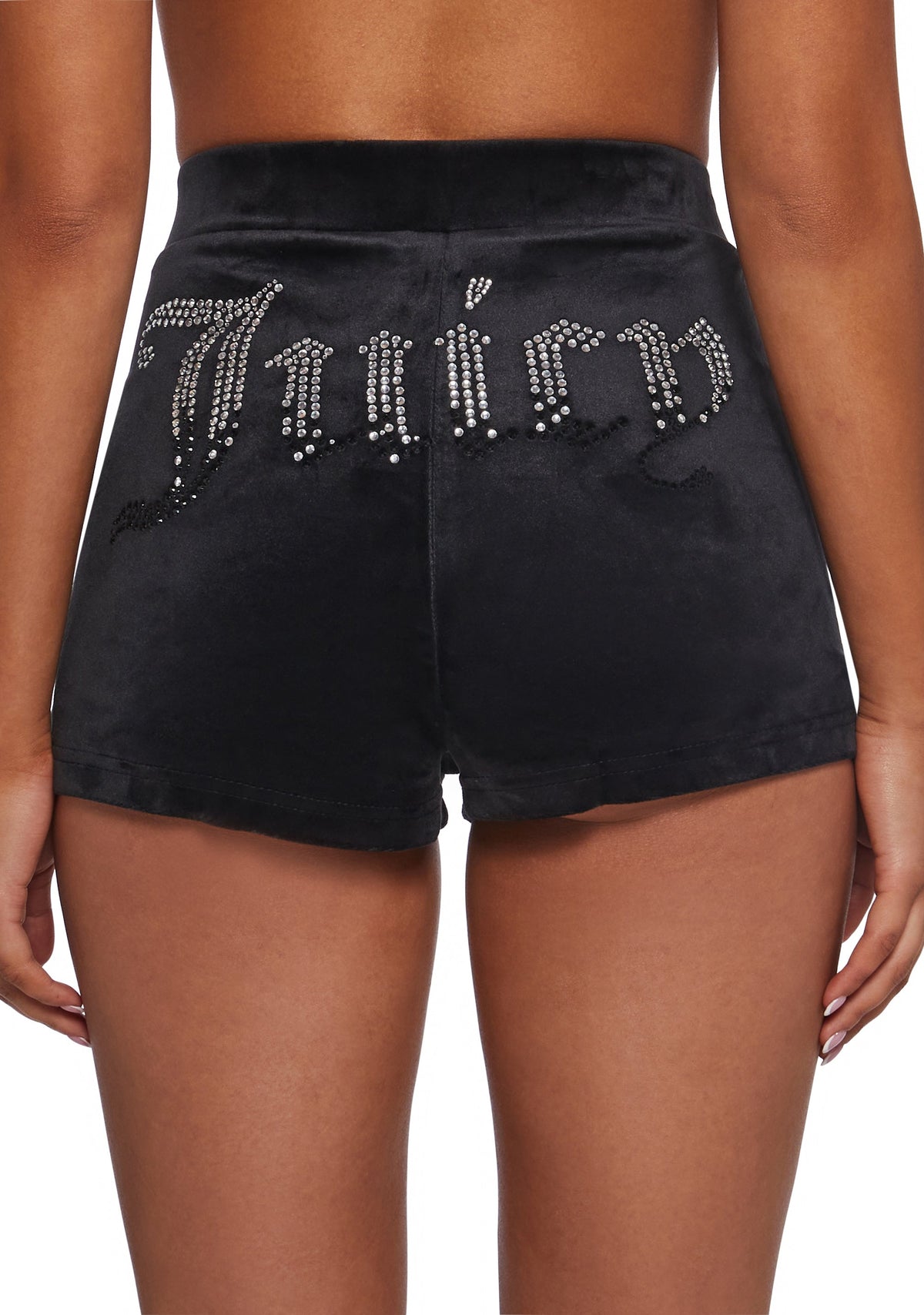 Solid Hot Shorts With Ombre Hotfix
